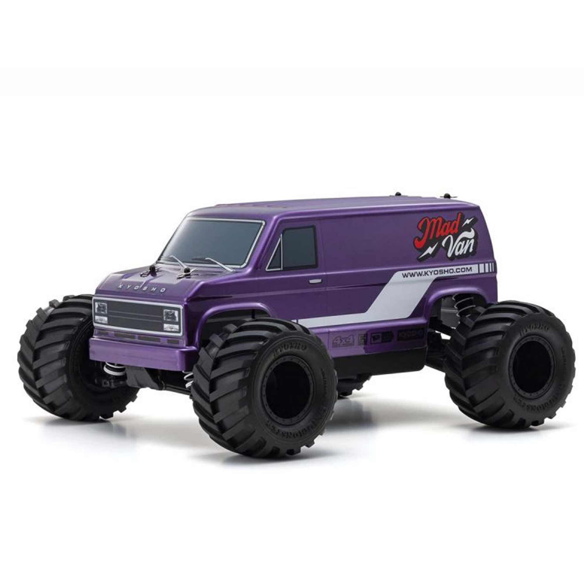 Kyosho 1/10 Mad Van Fazer Mk2 FZ02L-BT Brushed 4x4 Monster Truck RTR, Purple