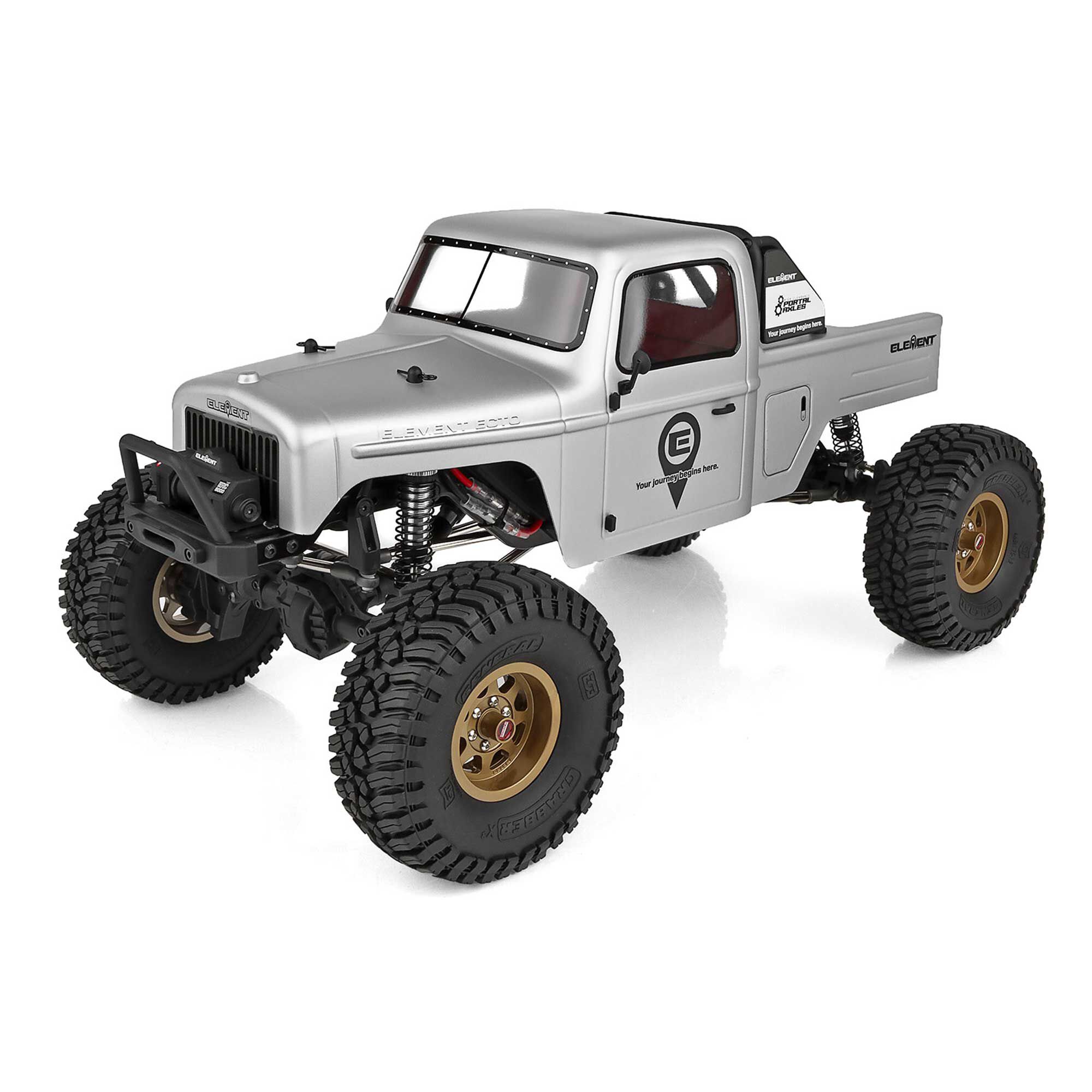 Team Associated 1/10 Enduro Ecto 4x4 Trail Truck RTR, Portal Axles, Gray