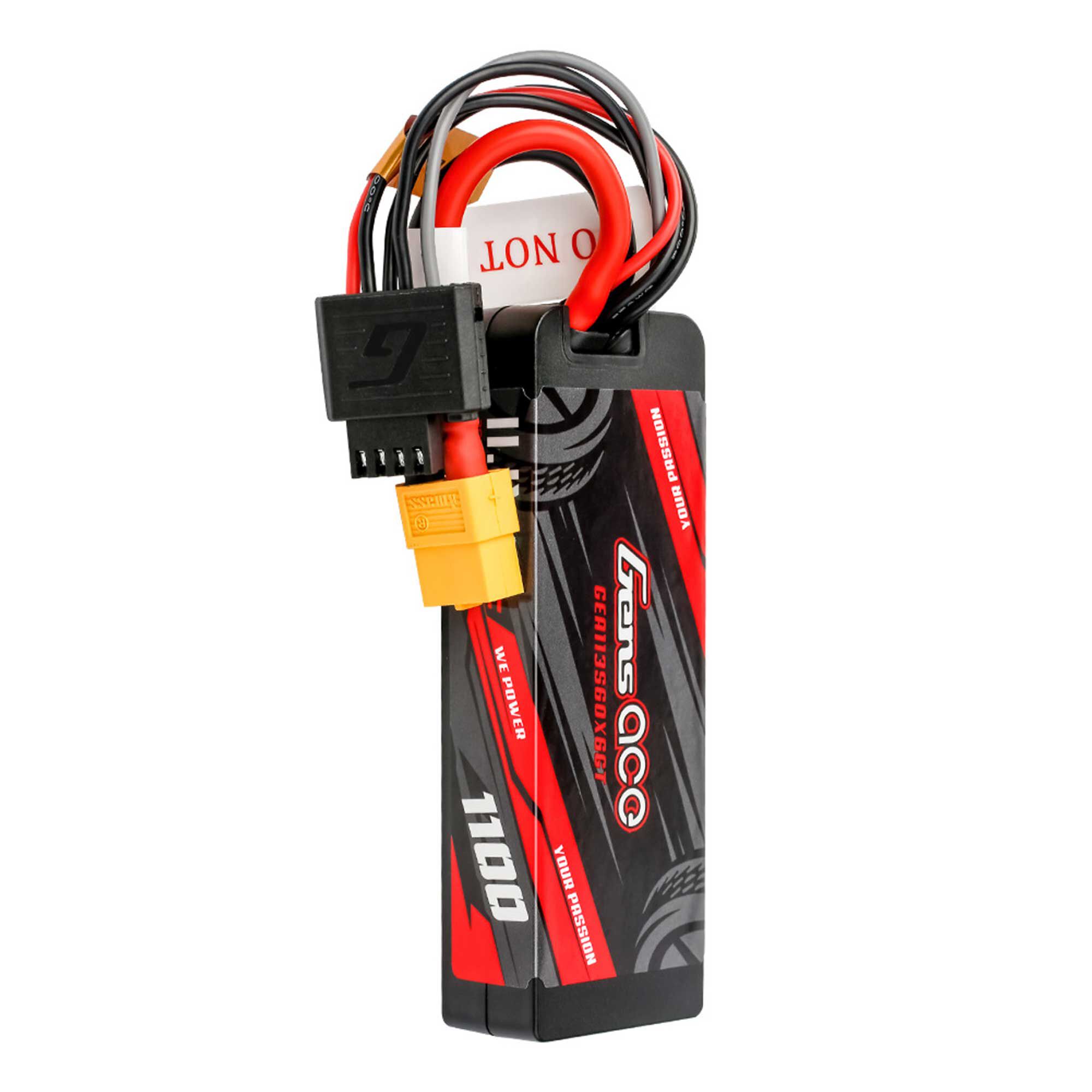 Gens ace 11.1V 1100mAh 3S 60C Hardcase G-Tech LiPo Battery: XT60