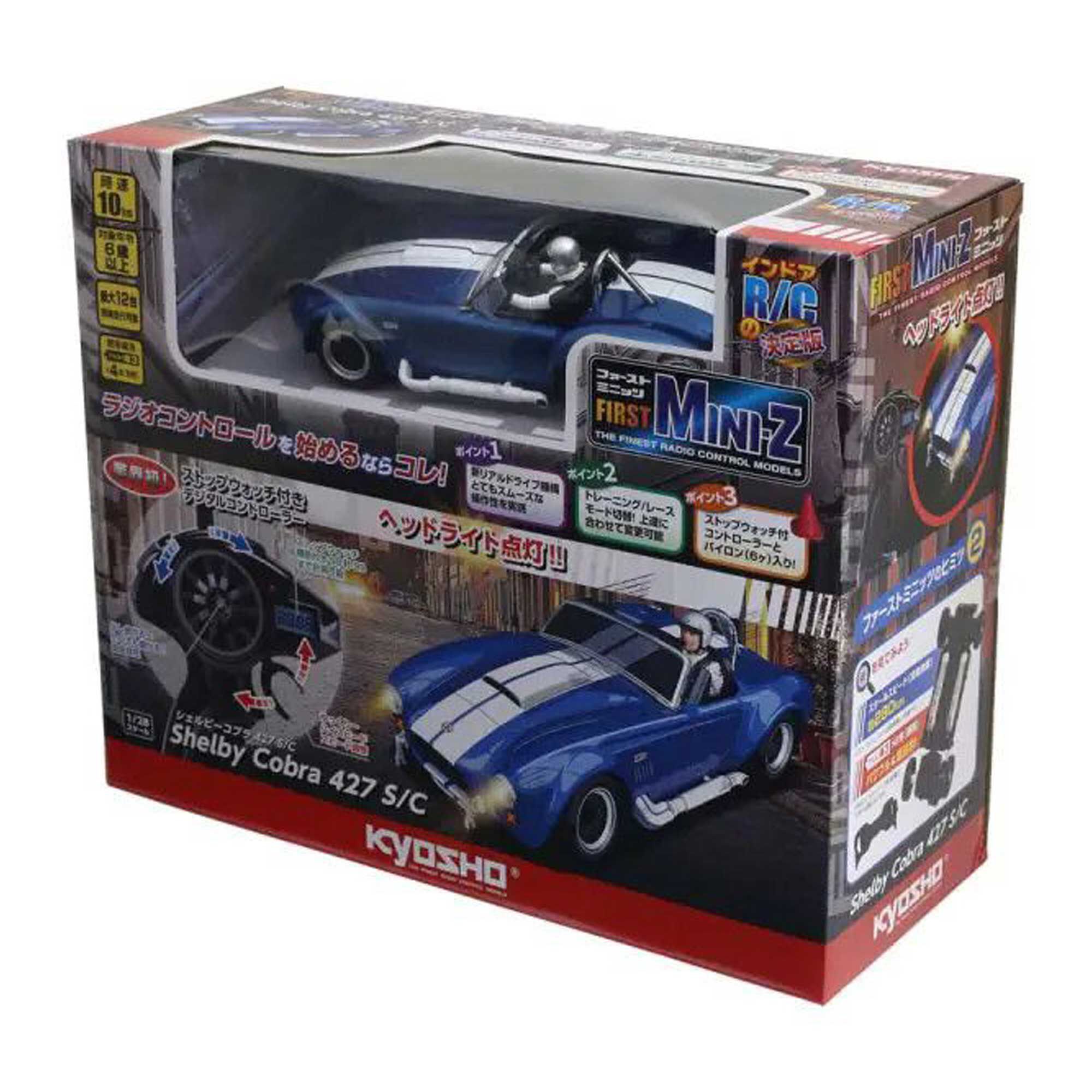 Kyosho 1/28 Ford Shelby Cobra 427 S/C 2WD On-Road First Mini-Z RTR, Blue