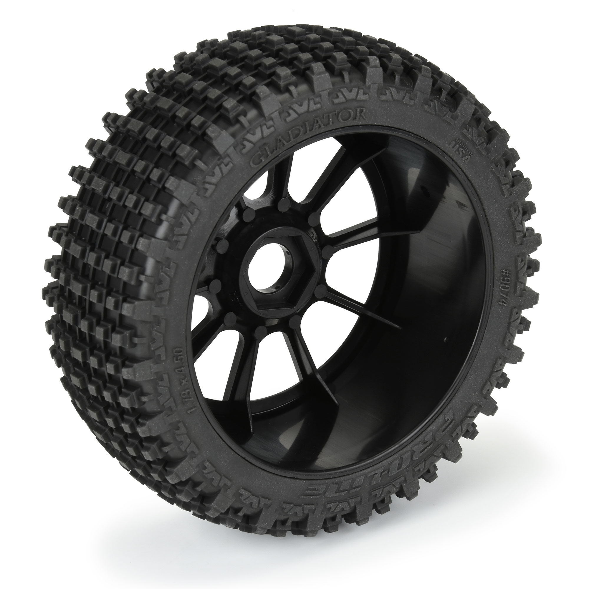 Pro-Line Racing 1/8 Gladiator M2 Fr/Rr Buggy Tires Mounted 17mm Black Mach 10 (2)