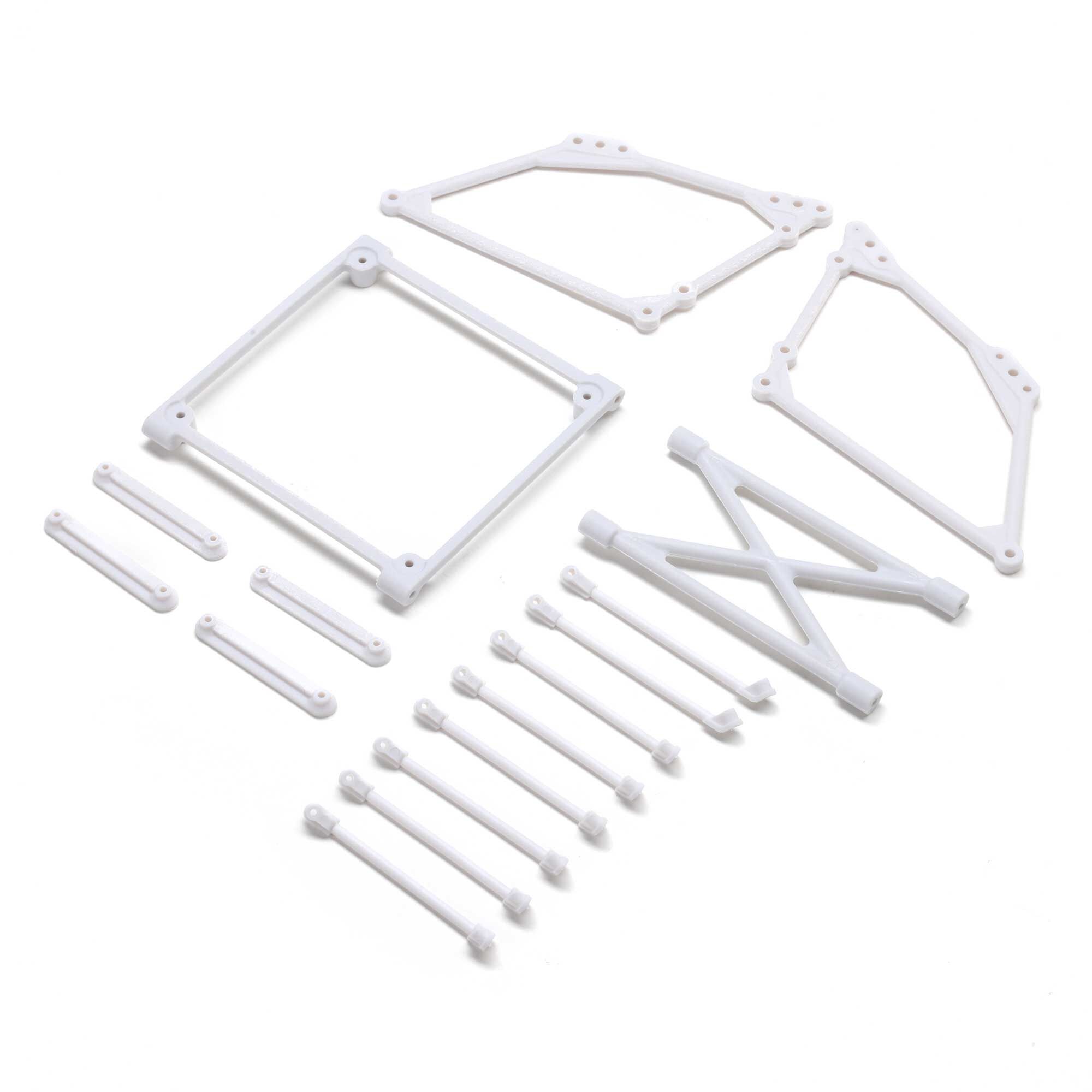 Losi Top Wing Mount Set, White: 22S Sprint
