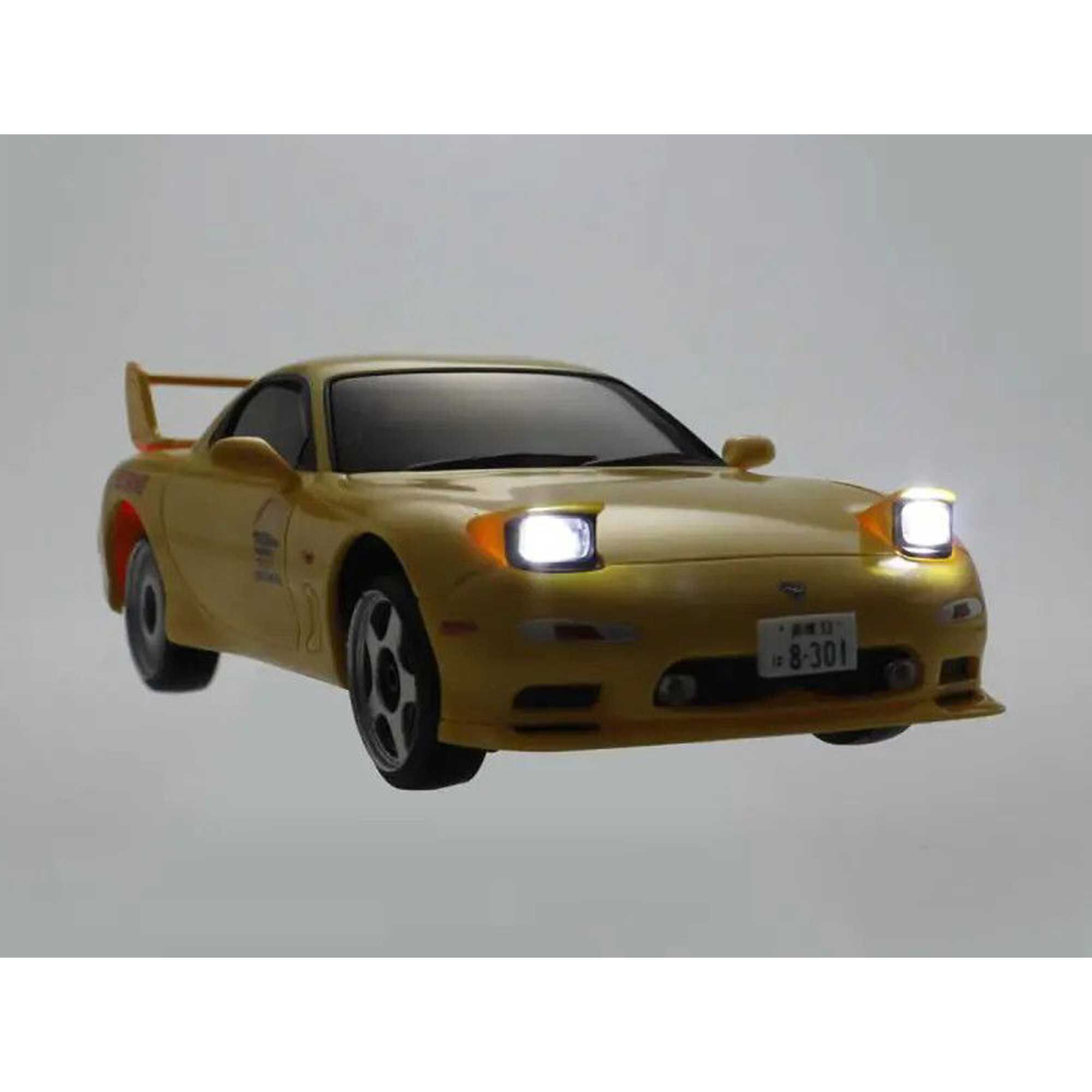 Kyosho 1/28 Initial D Mazda RX-7 FC3S 2WD On-Road First Mini-Z RTR, Yellow
