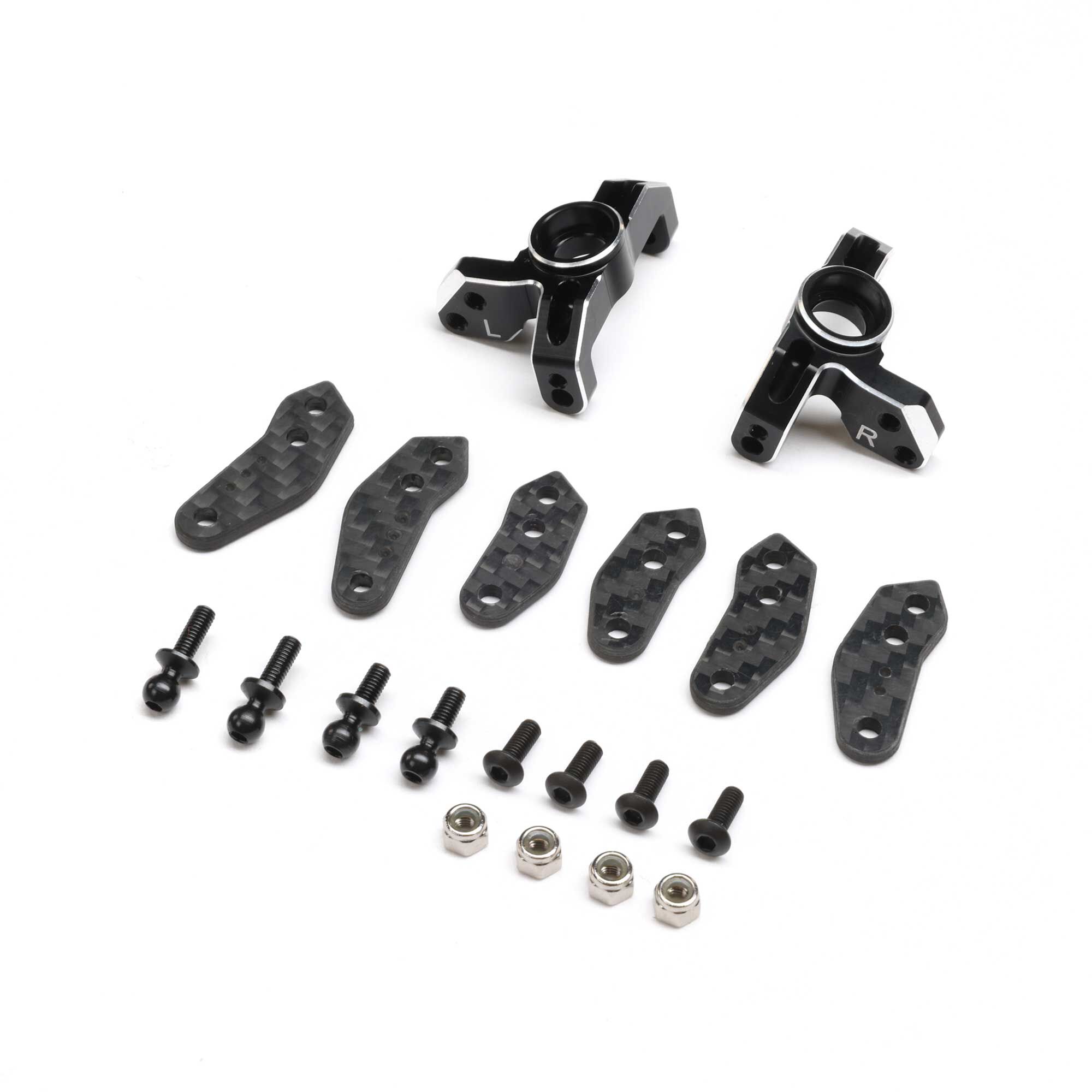 Team Losi Racing Spindle Set, Aluminum, Black: 22S Sprint