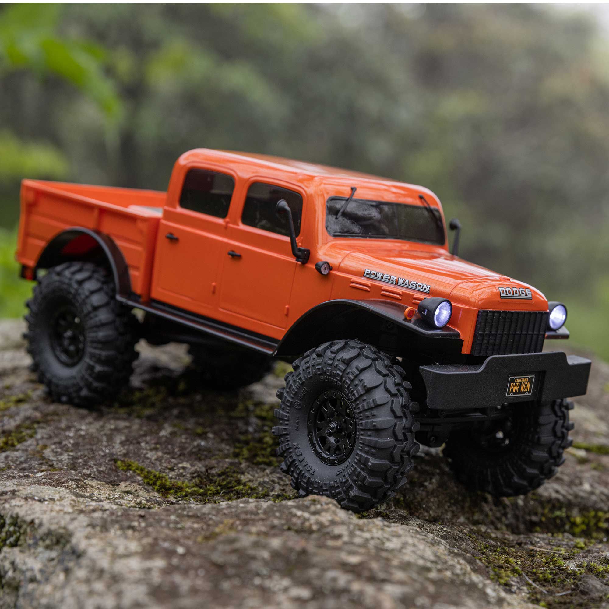 Axial 1/24 SCX24 Dodge Power Wagon 4X4 RTR Brushed Rock Crawler (Battery & Charger Included), Orange