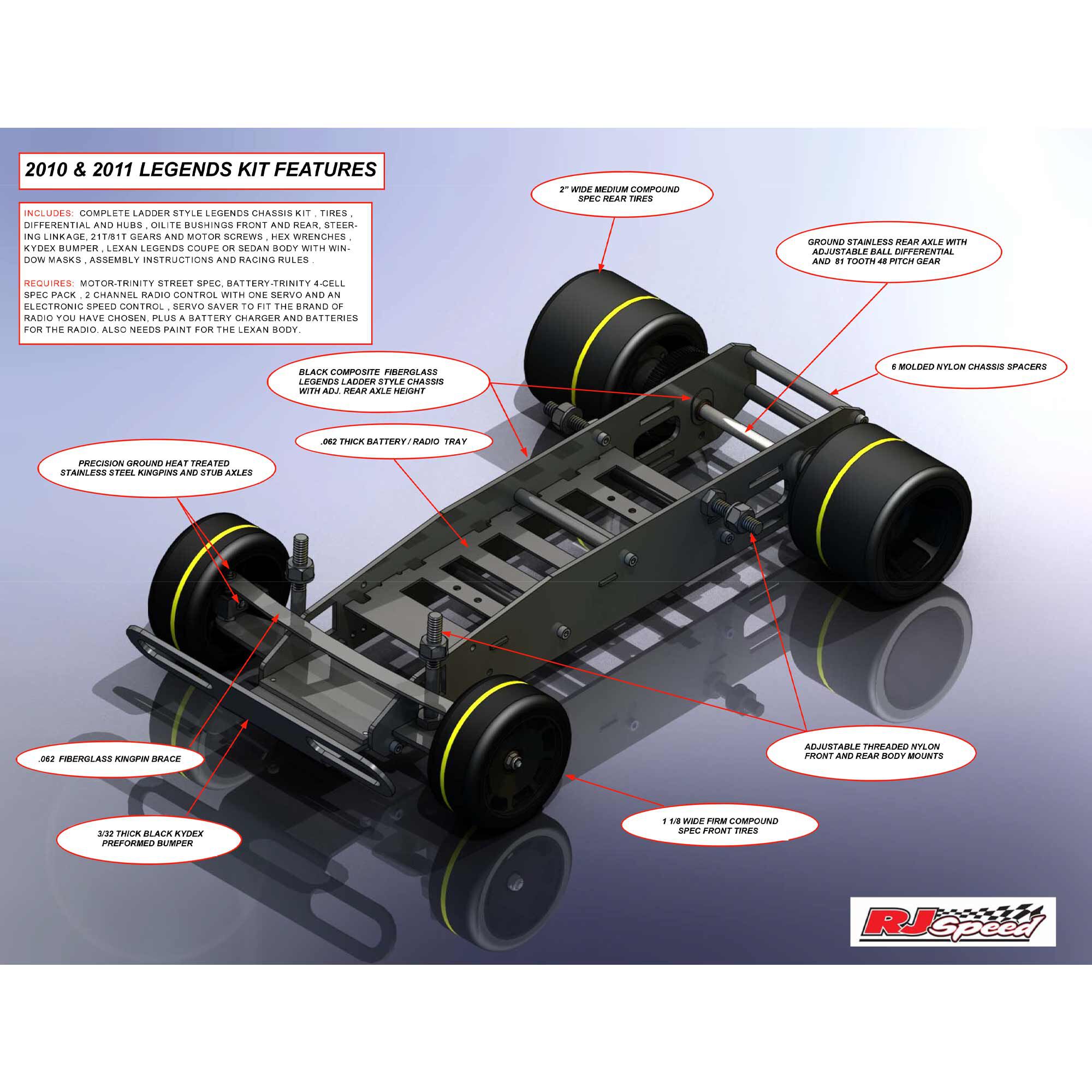 RJ Speed 1/10 Electric R/C Legends Spec Coupe 2WD Kit