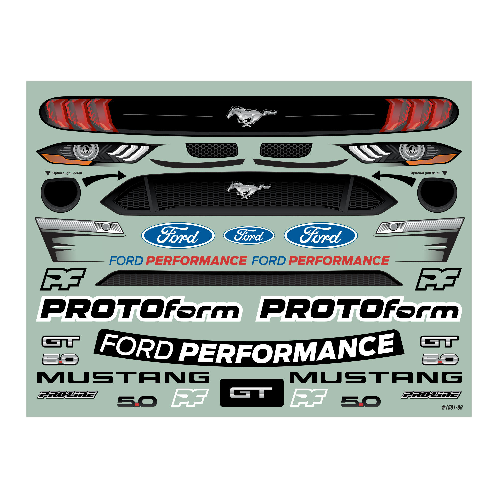 PROTOform 1/7 2021 Ford Mustang GT Clear Body: ARRMA Felony