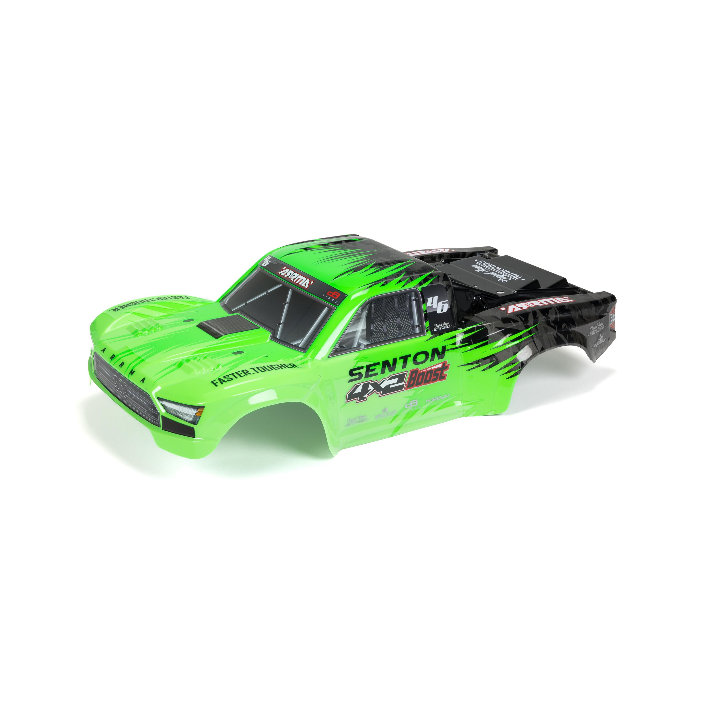 ARRMA 1/10 SENTON 4X2 Painted Decaled Trimmed Body Green/Black
