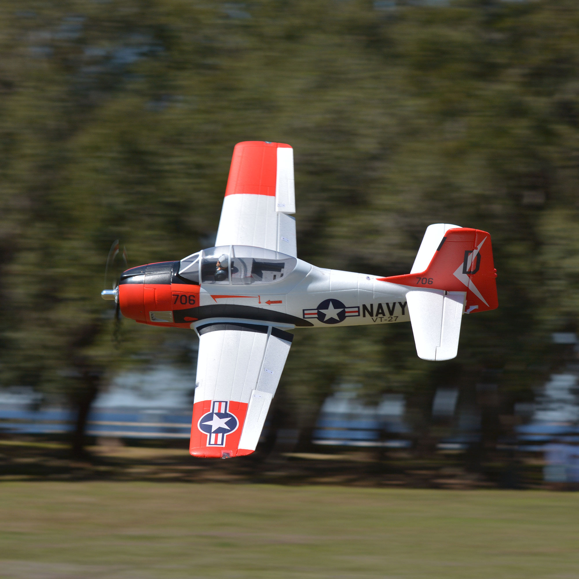 FMS T-28D Trojan V4 Red PNP, 1400mm