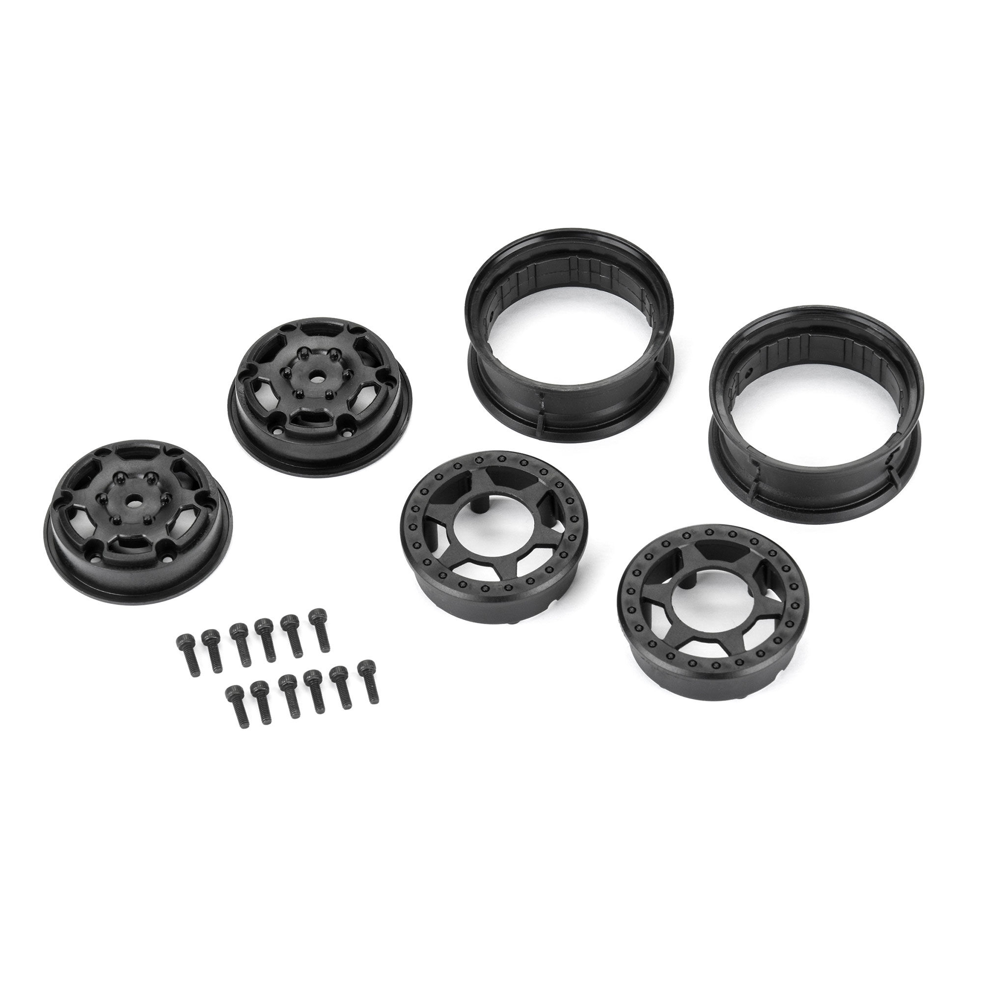 Pro-Line Racing 1/10 Holcomb F/R 1.55" 12mm Crawler Bead-Loc Wheels (2) Black