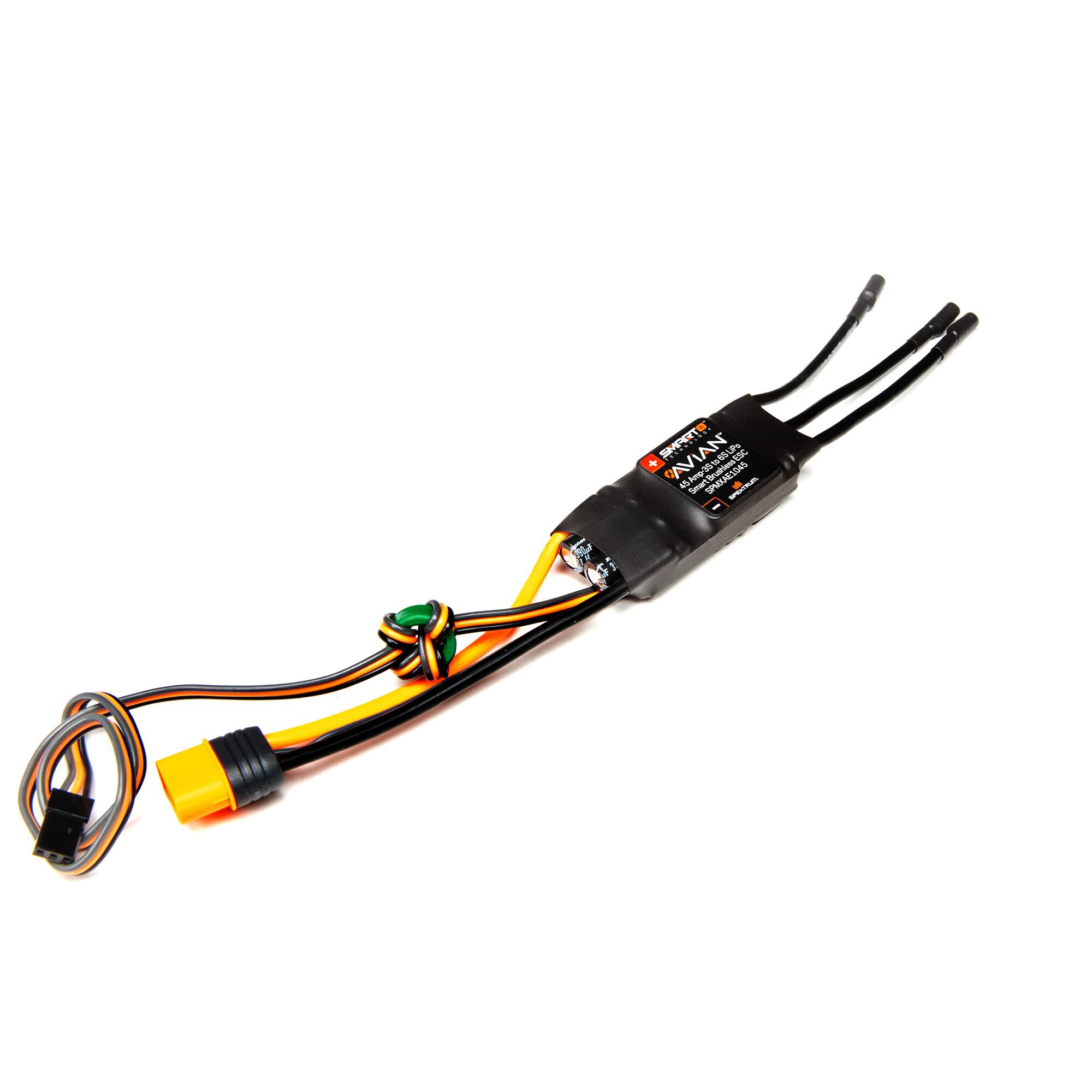 Spektrum Accessories Avian 45-Amp Brushless Smart ESC, 3S-6S