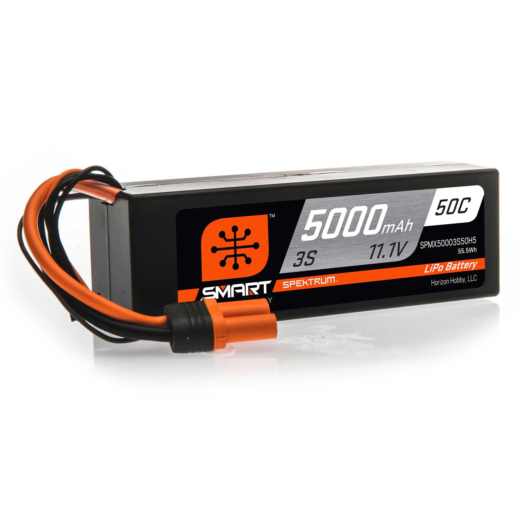 Spektrum Accessories Smart Powerstage Surface Bundle: 5000mAh 3S 50C LiPo Battery (IC5) / 100W S100 Charger