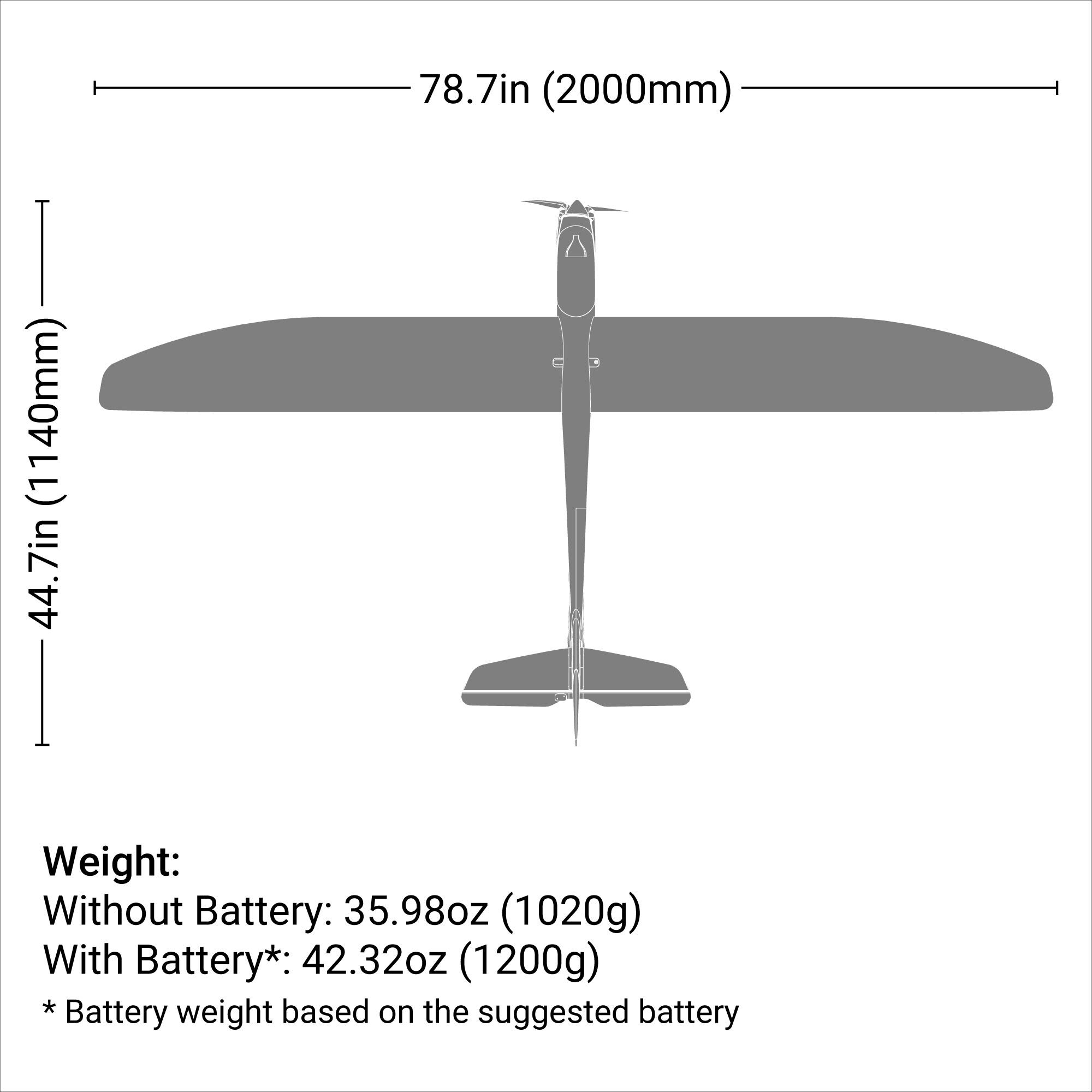 E-flite Night Radian 2.0m BNF Basic