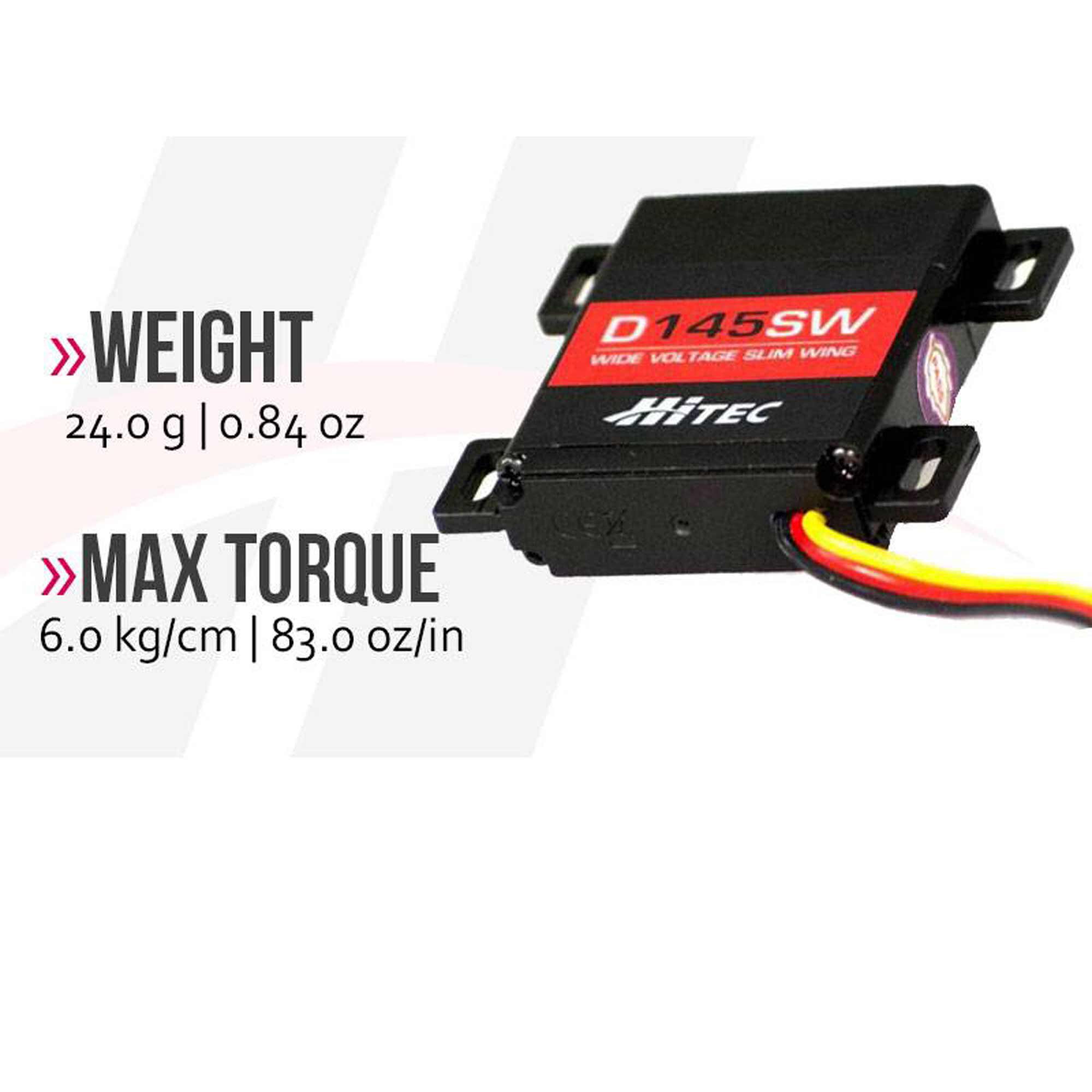 Hitec RCD Inc. D145SW Thin Digital Voltage Steel Gear Slim Wing Servo