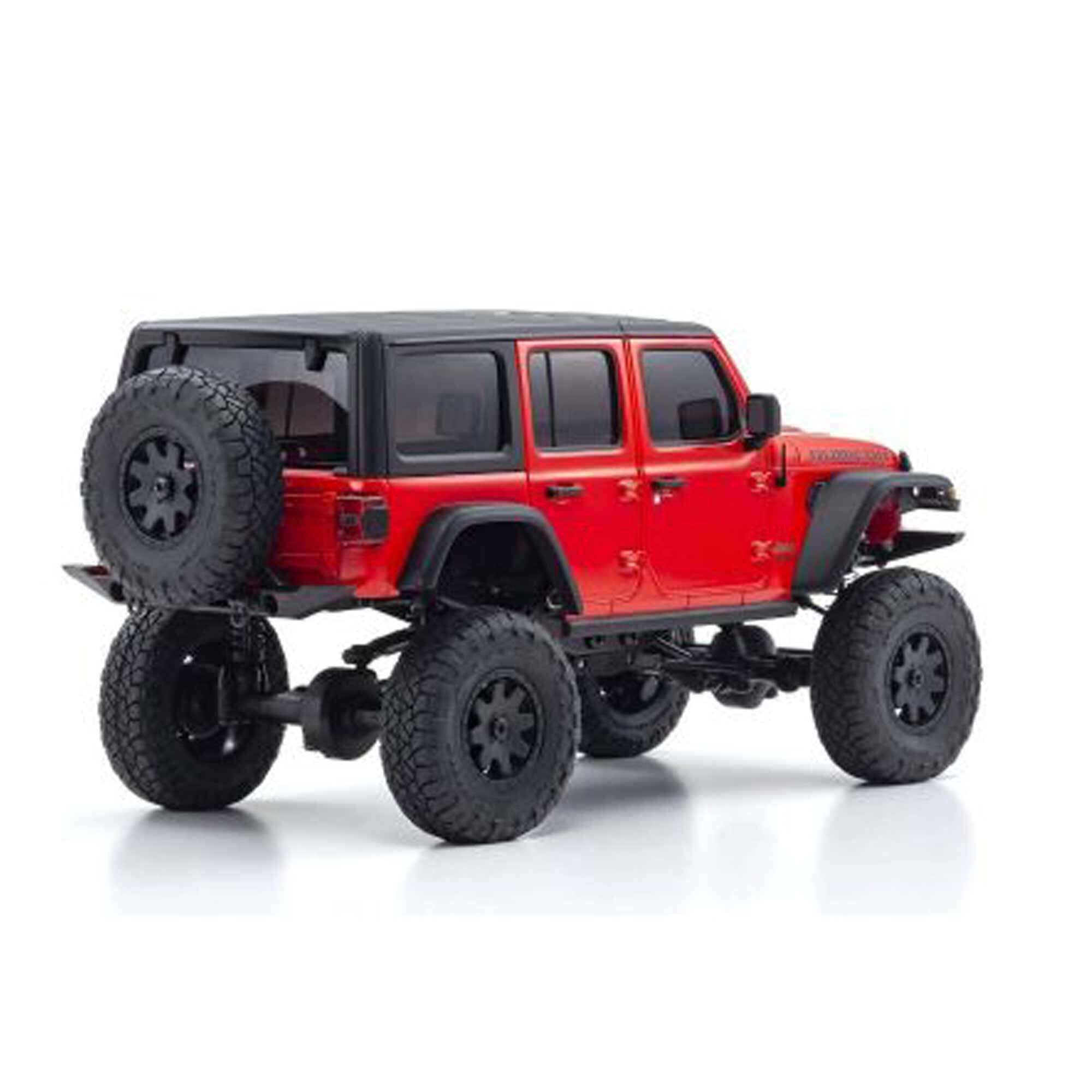 Kyosho 1/28 Jeep Wrangler Unlimited Rubicon MINI-Z 4x4 Crawler RTR, Red
