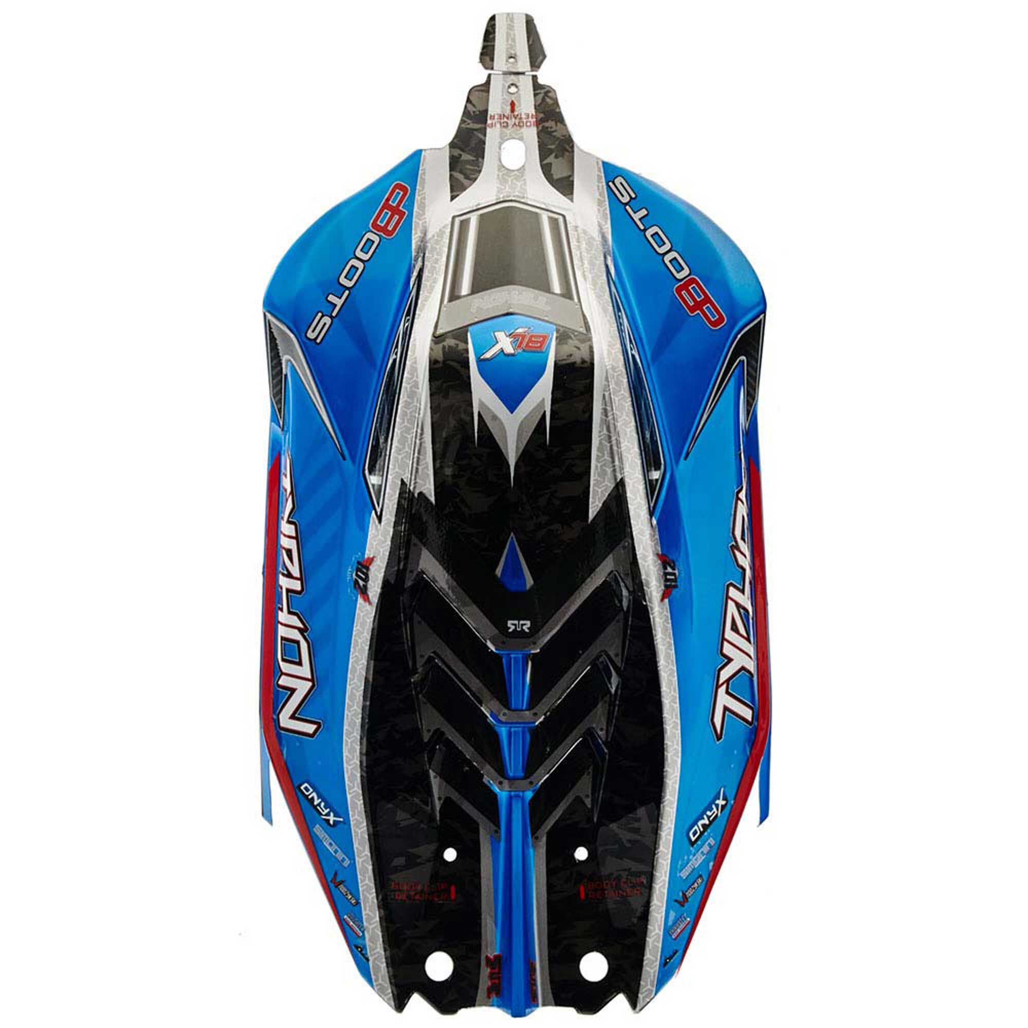 ARRMA 1/8 Painted Body with Decals, Blue: TYPHON 6S BLX