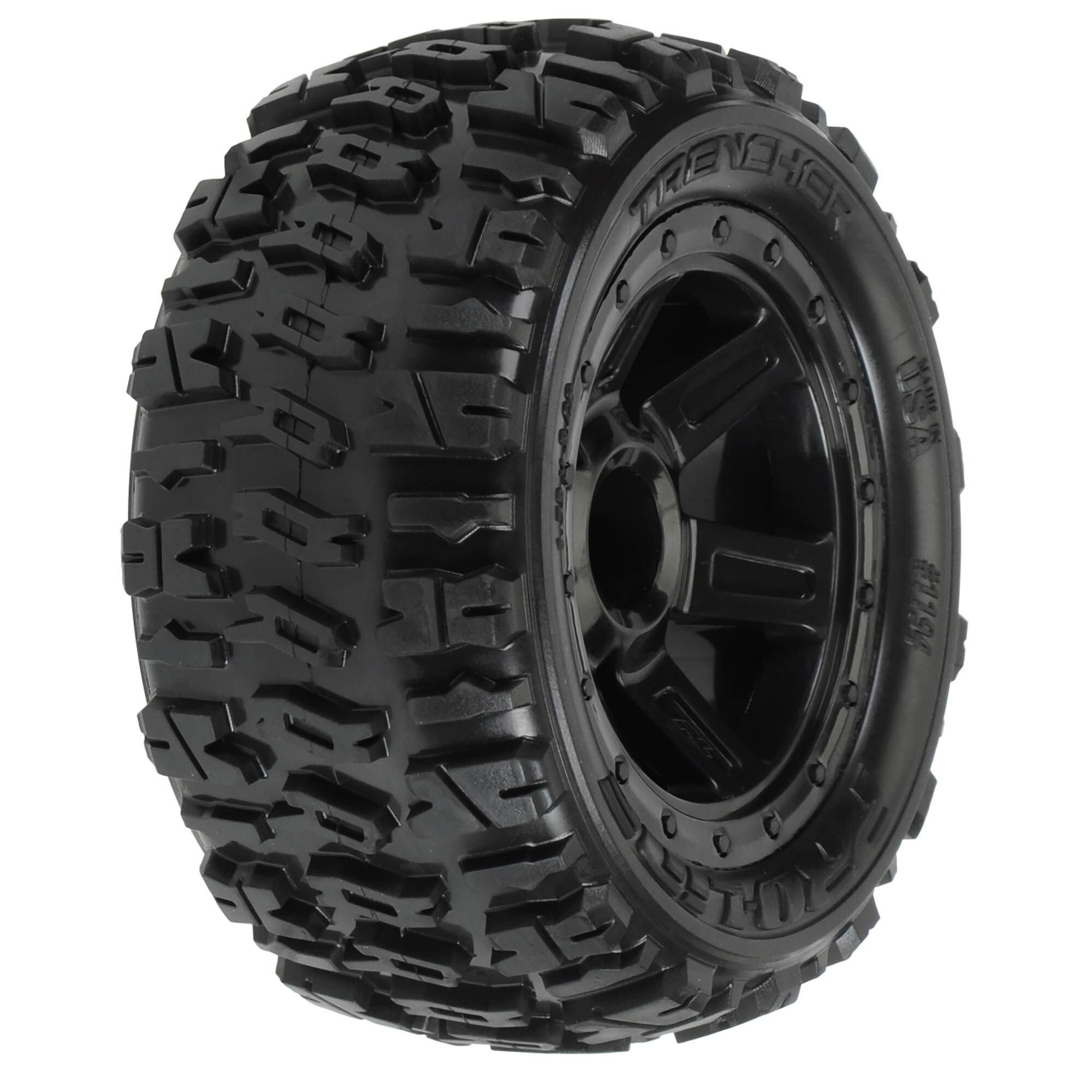 Pro-Line Racing 1/16 Trencher M2 Fr/Rr 2.2" Tires Mounted 12mm Blk Desperado (2)