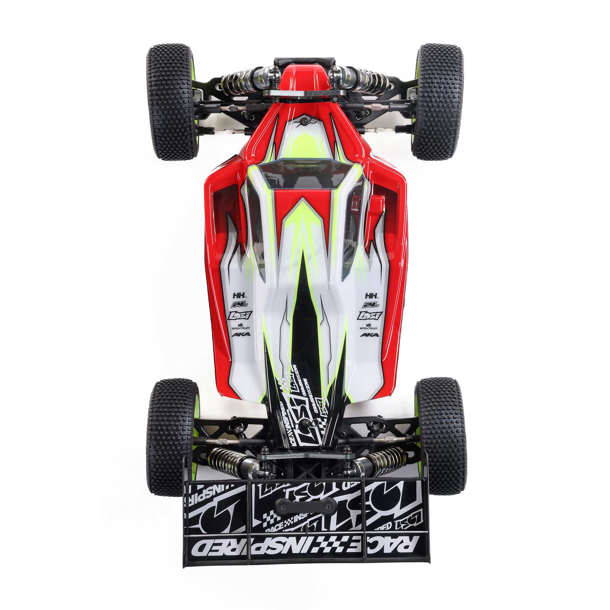 Losi 1/8 8IGHT-XE 4S 4X4 RTR Brushless Race Buggy, Clear