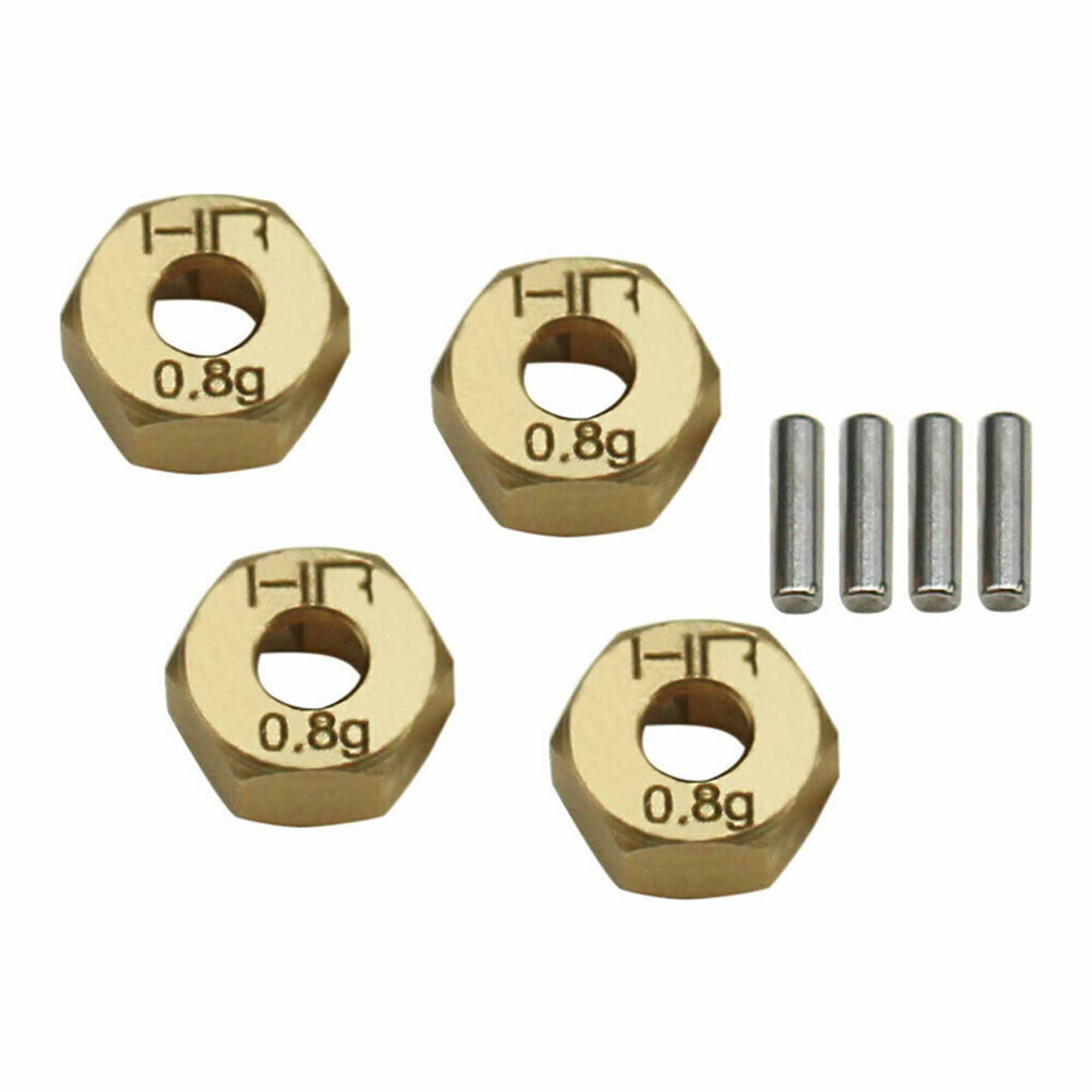 Hot Racing Brass 7mm Wheel Hexes for 1/18 HPI Venture