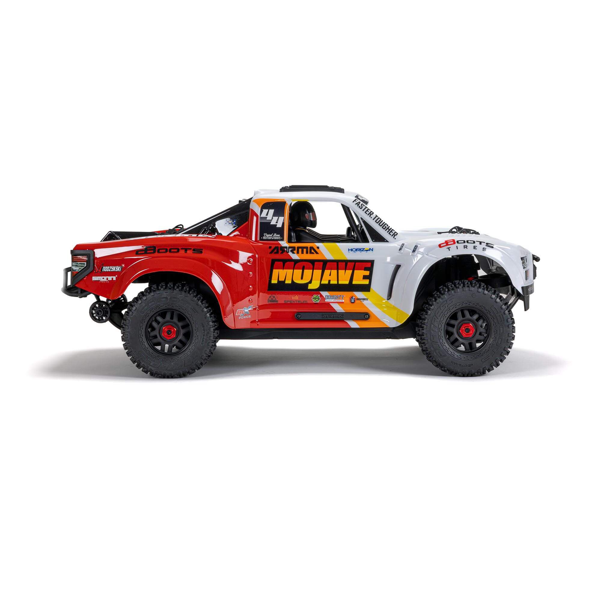 ARRMA 1/8 MOJAVE 4S 4X4 RTR Brushless Desert Truck, White/Red
