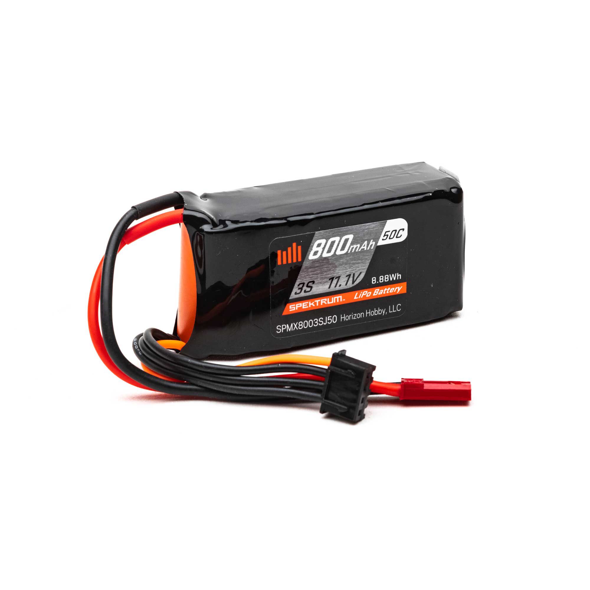 Spektrum 3S 11.1V 800mAh 50C Li-Po; JST-RCY