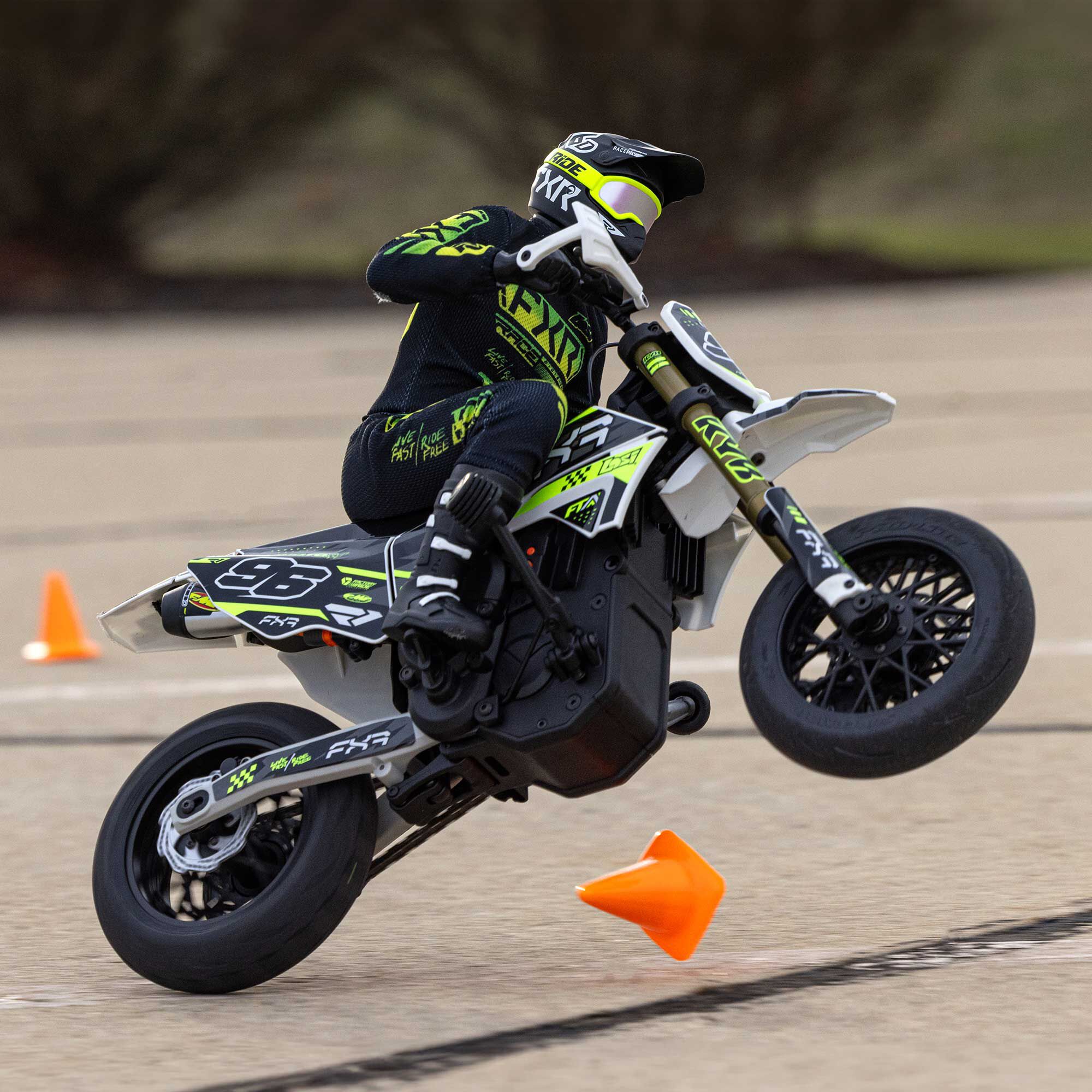 Losi 1/4 Promoto-SM FXR Supermoto Motorcycle RTR Basic, White