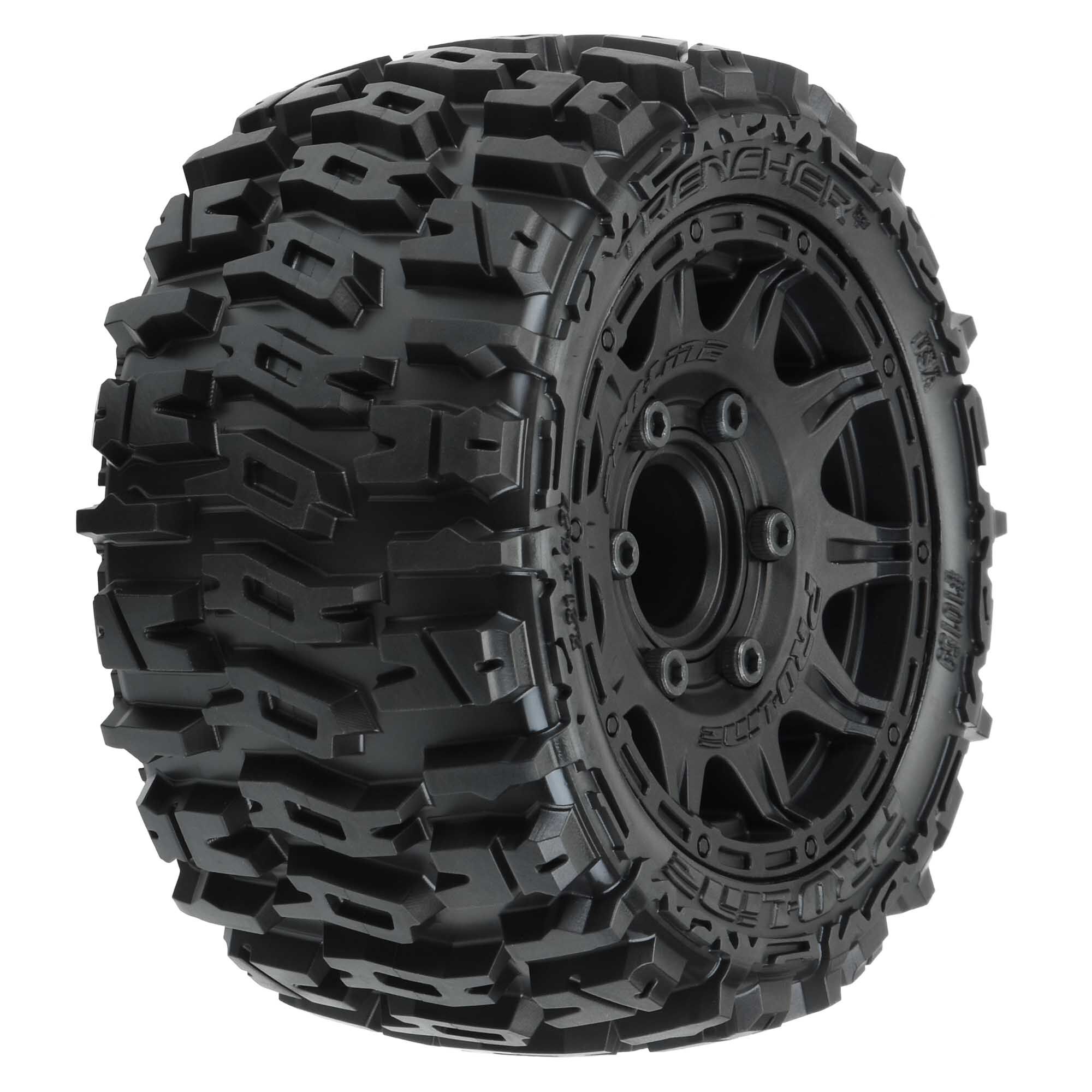 Pro-Line Racing 1/10 Trencher LP F/R 2.8" MT Tires Mounted 12mm/14mm Black Raid (2)