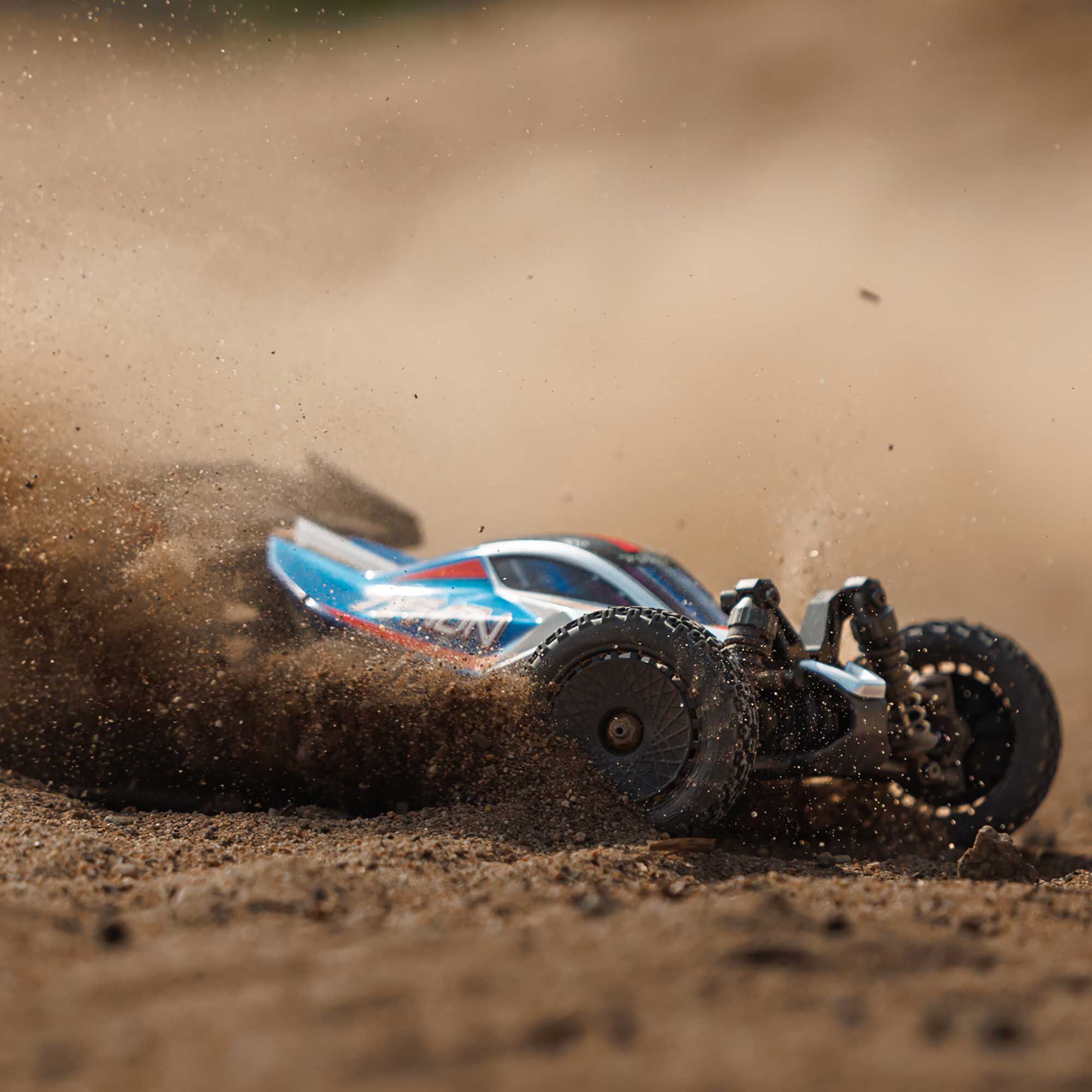 ARRMA 1/14 TYPHON GROM 4X4 RTR Brushed Buggy (Battery & Charger Included), Blue/Silver