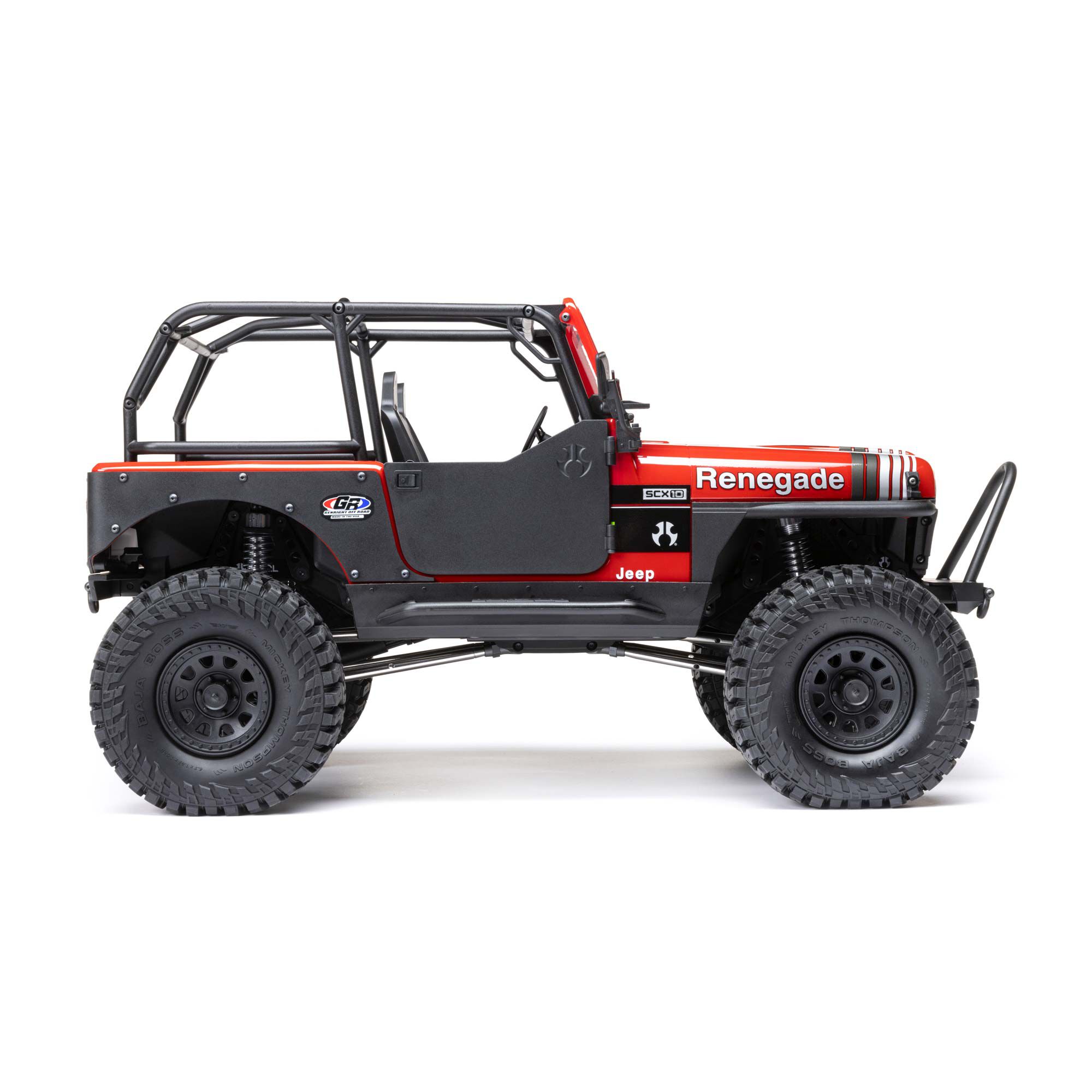 Axial 1/10 SCX10 III Jeep CJ-7 4X4 RTR Brushed Rock Crawler, Red