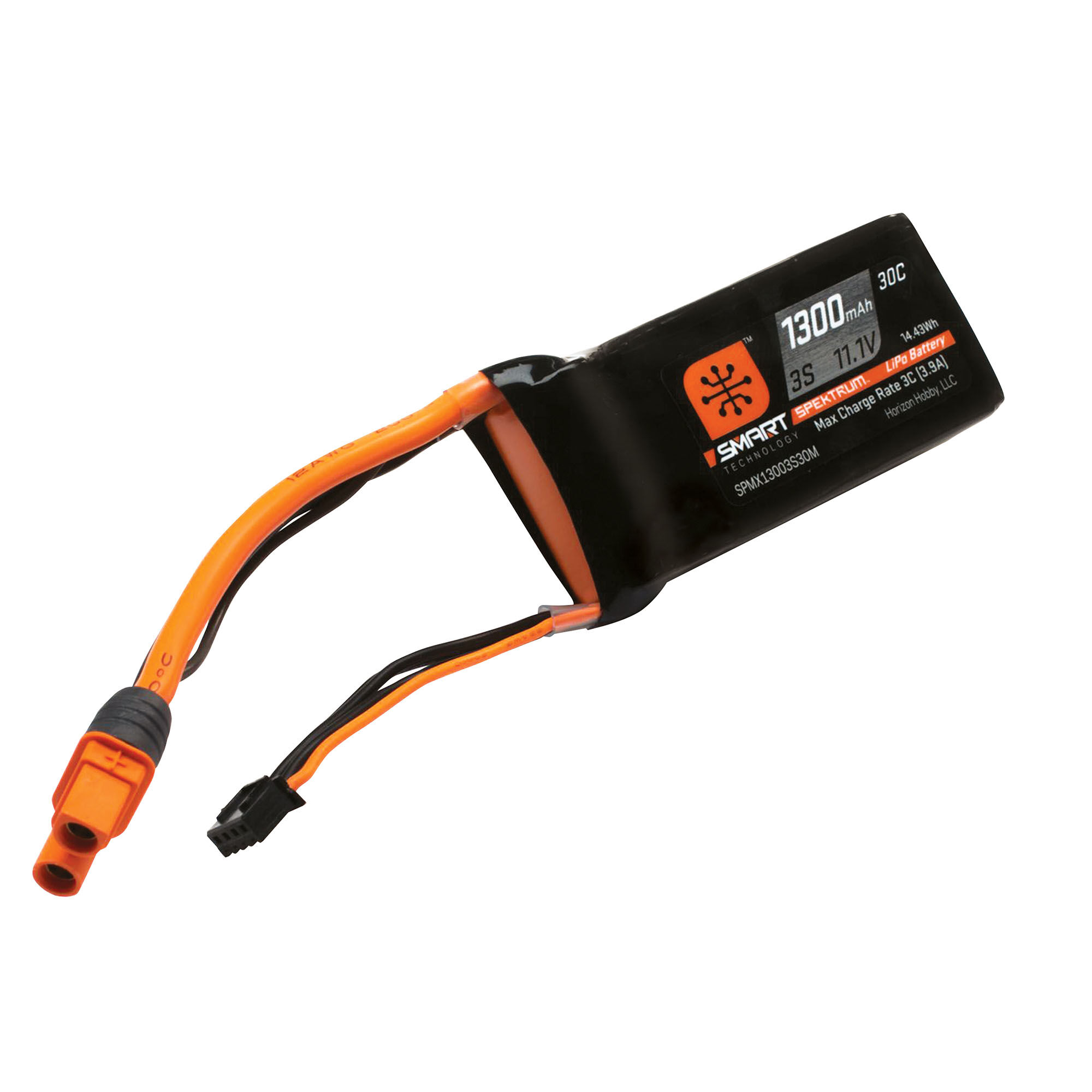 Spektrum Accessories 11.1V 1300mAh 3S 30C Smart LiPo Battery: IC3