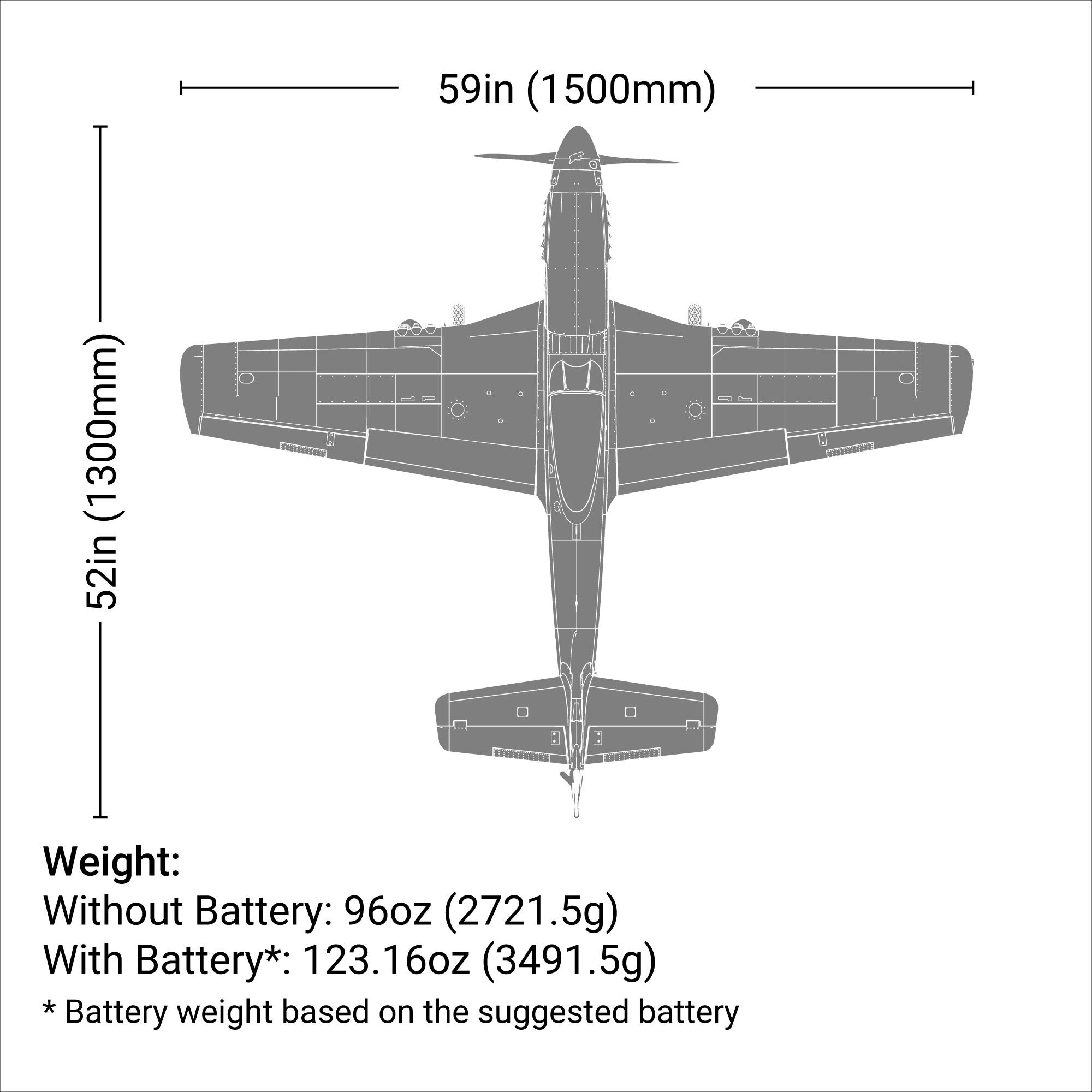 E-flite P-51D Mustang 1.5m Smart BNF Basic with AS3X and SAFE Select