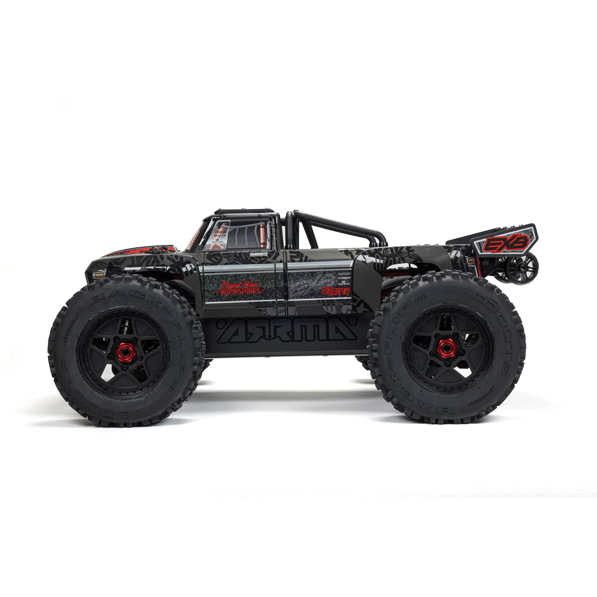 ARRMA 1/5 OUTCAST 8S EXB AVC 4X4 RTR Brushless Stunt Truck, Black