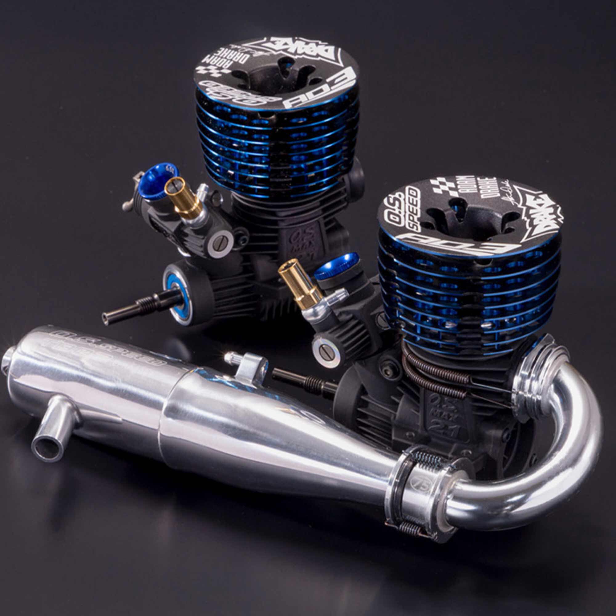 OS Engines O.S. Speed B21 Adam Drake Edition 3, 1/8 Buggy Engine & Pipe Combo Set