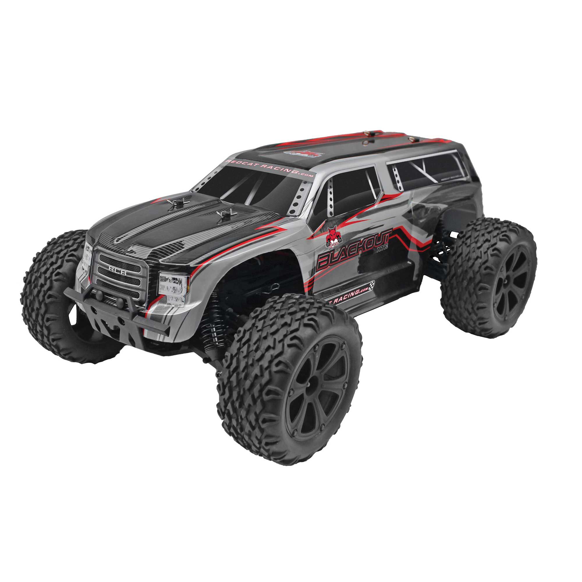 Redcat Racing 1/10 Blackout XTE 4WD Monster SUV Brushed RTR, Silver
