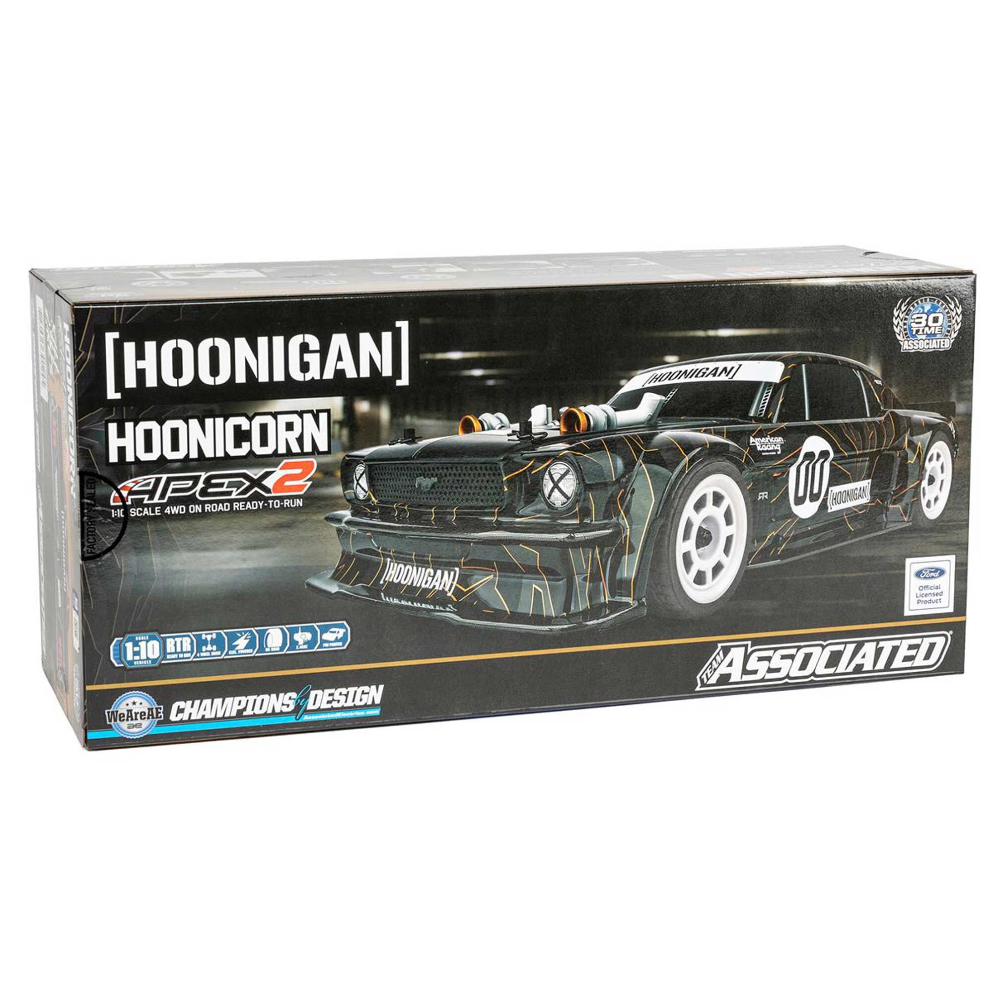 Team Associated 1/10 Apex2 Hoonicorn RTR, LiPo Combo
