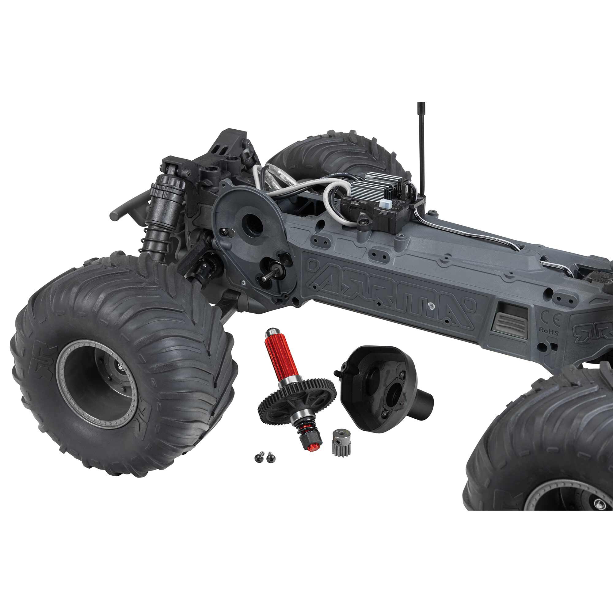 ARRMA 1/10 GORGON 2WD RTA Kit Brushed Monster Truck (Battery & Charger Included), Gun Metal