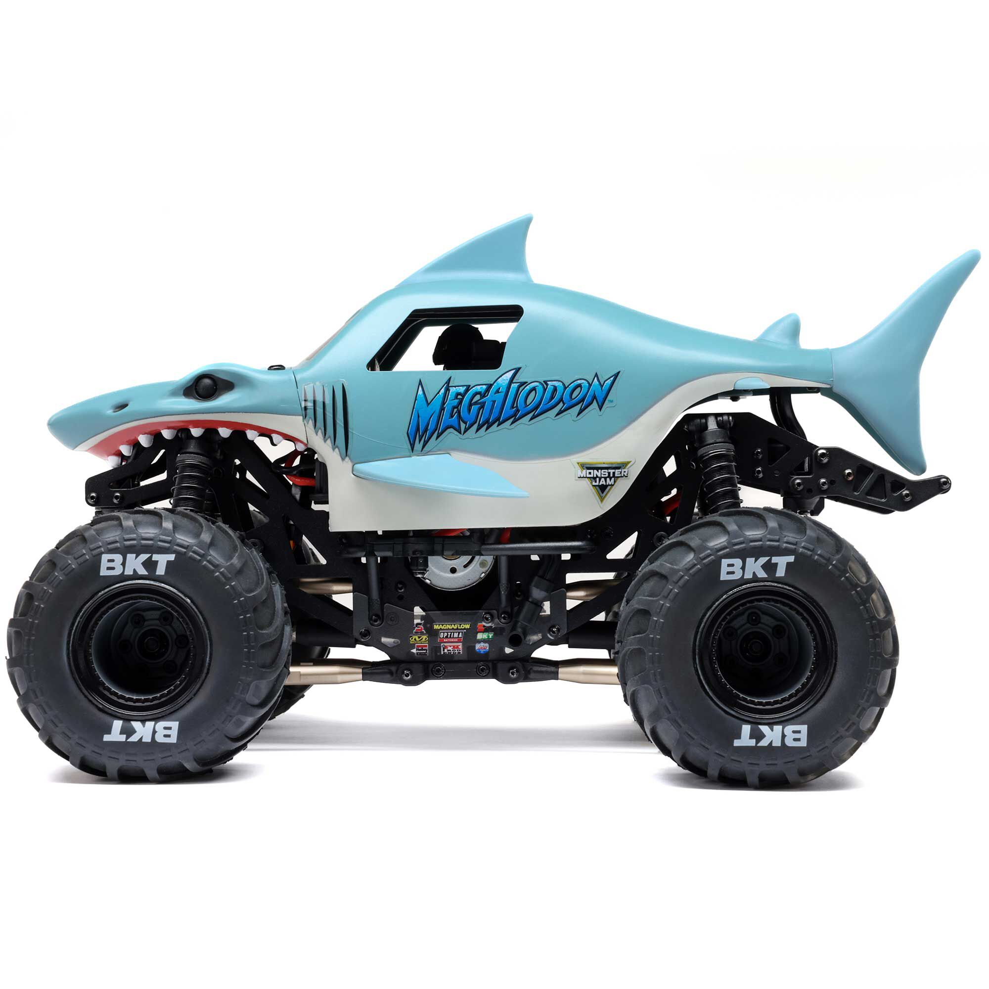 Losi 1/18 Mini LMT Megalodon 2S 4X4 RTR Brushed Monster Truck (Battery & Charger Included), Blue