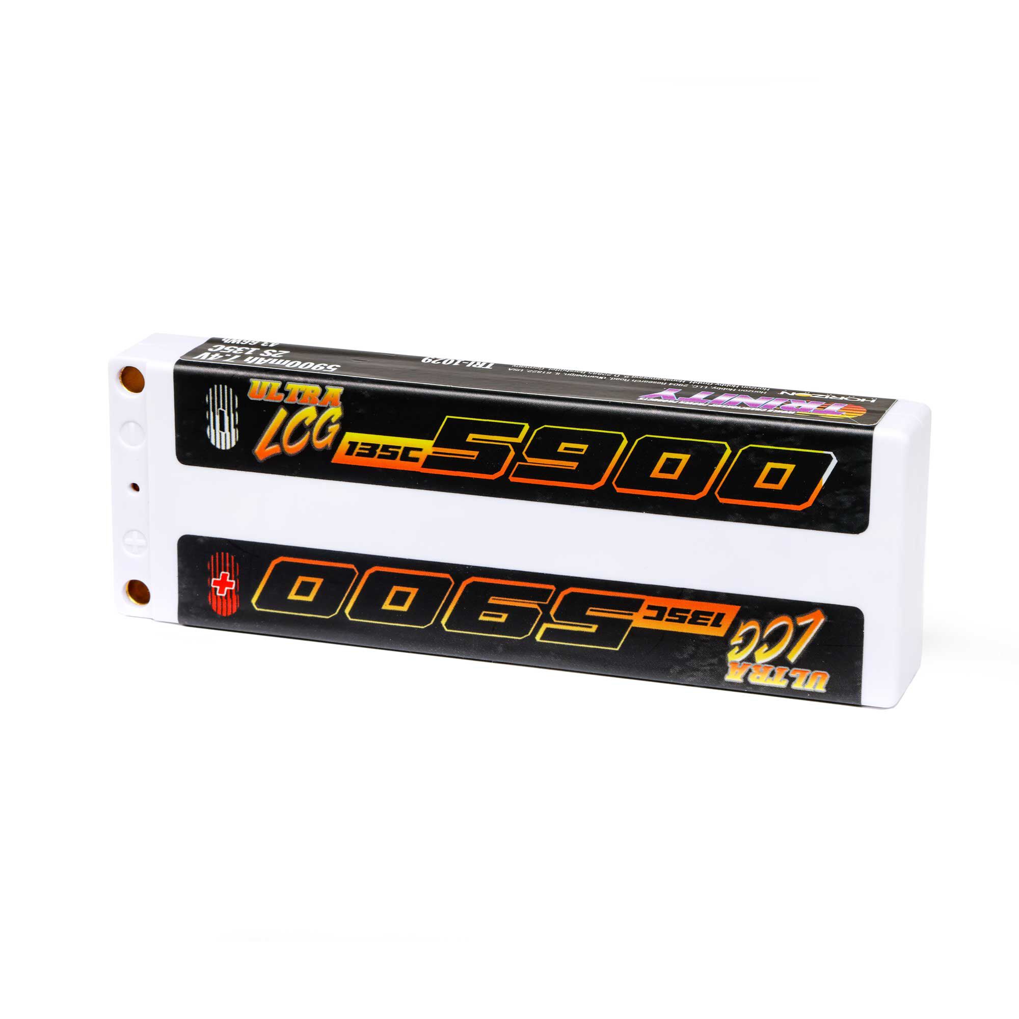 Trinity/Epic 7.4V 5900mAh 2S 135C ULCG Stick LiPo Battery, 5mm Bullets