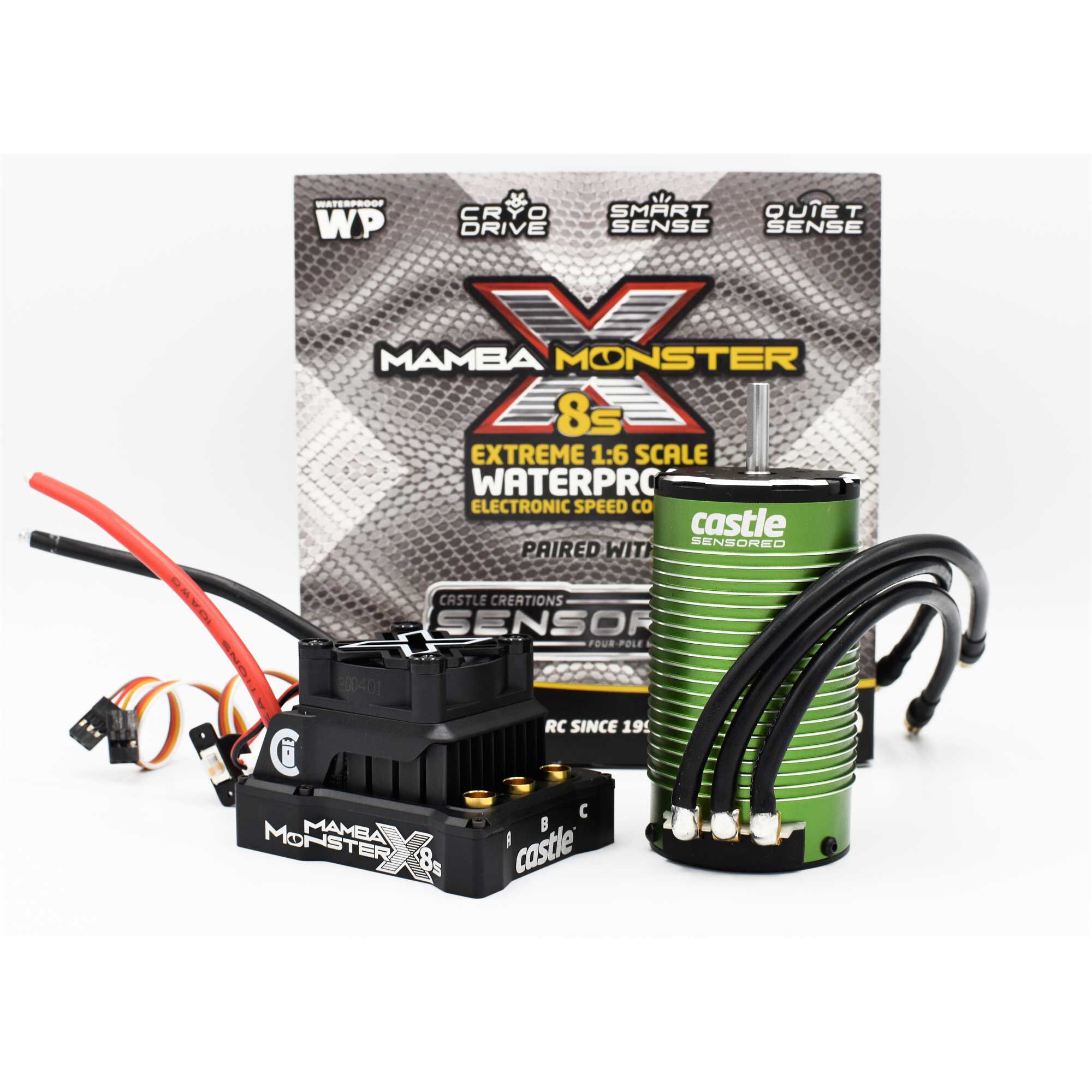 Castle Creations 1/6 Mamba Monster X Brushless ESC / 1717-1650Kv Sensored Motor Combo