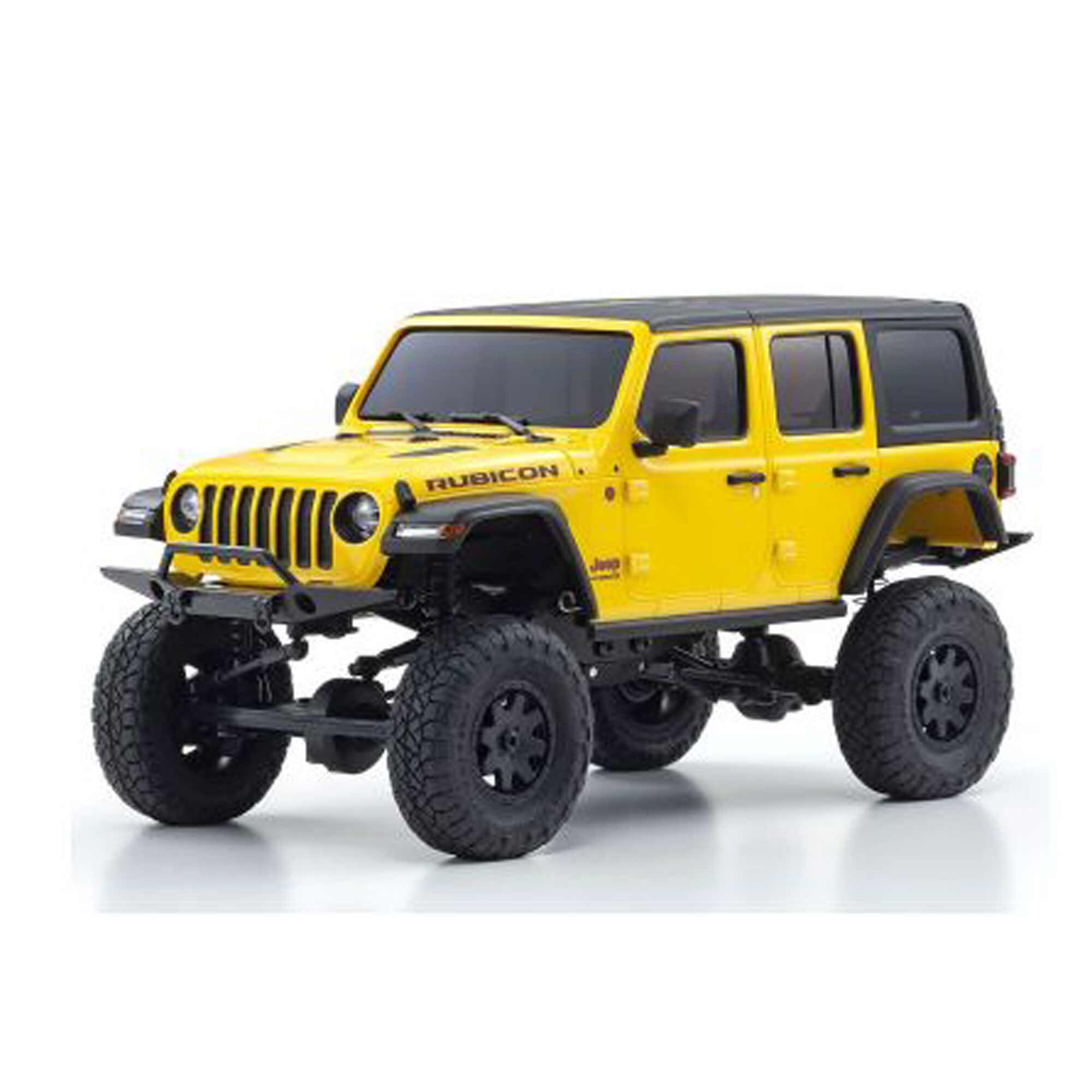 Kyosho 1/28 Jeep Wrangler Unlimited Rubicon MINI-Z 4x4 Crawler RTR, Yellow