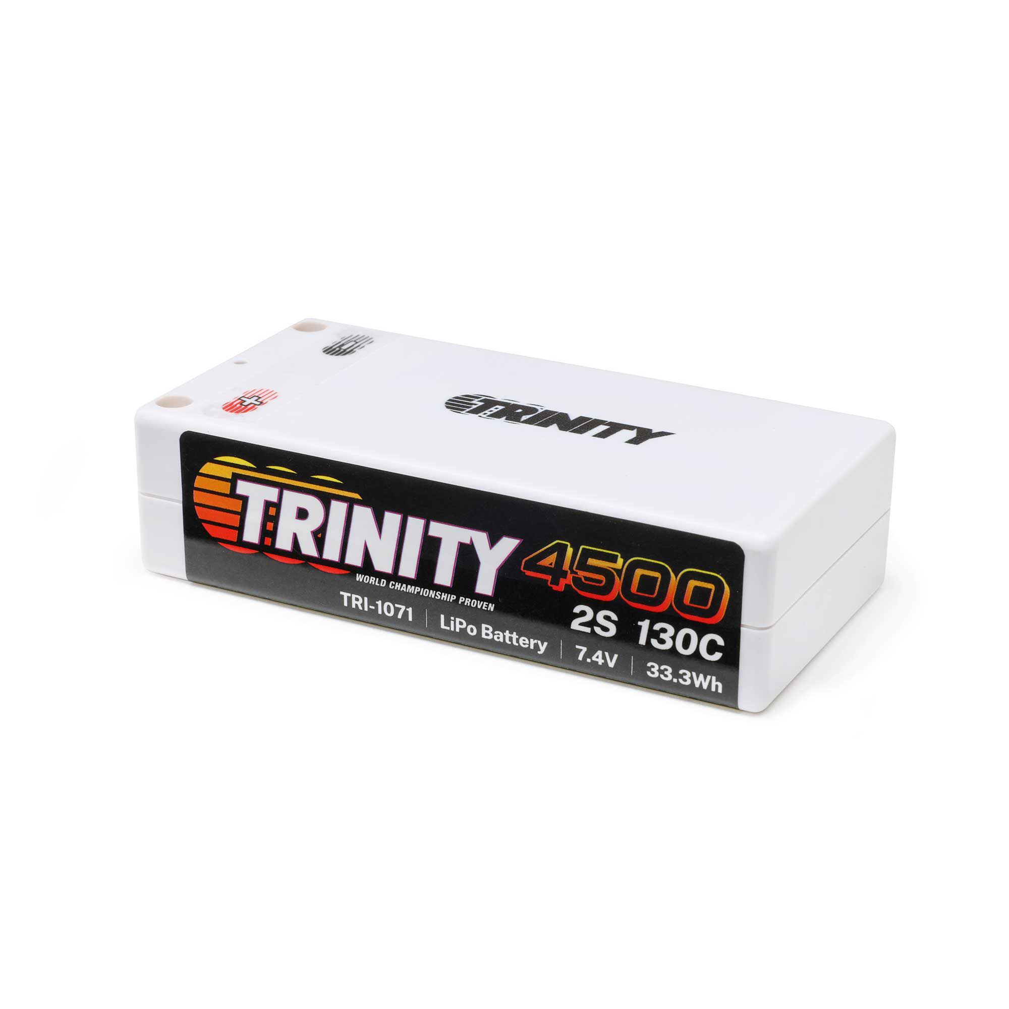 Trinity/Epic 7.4V 4500mAh 2S 130C Shorty LiPo Battery: 5mm Bullets