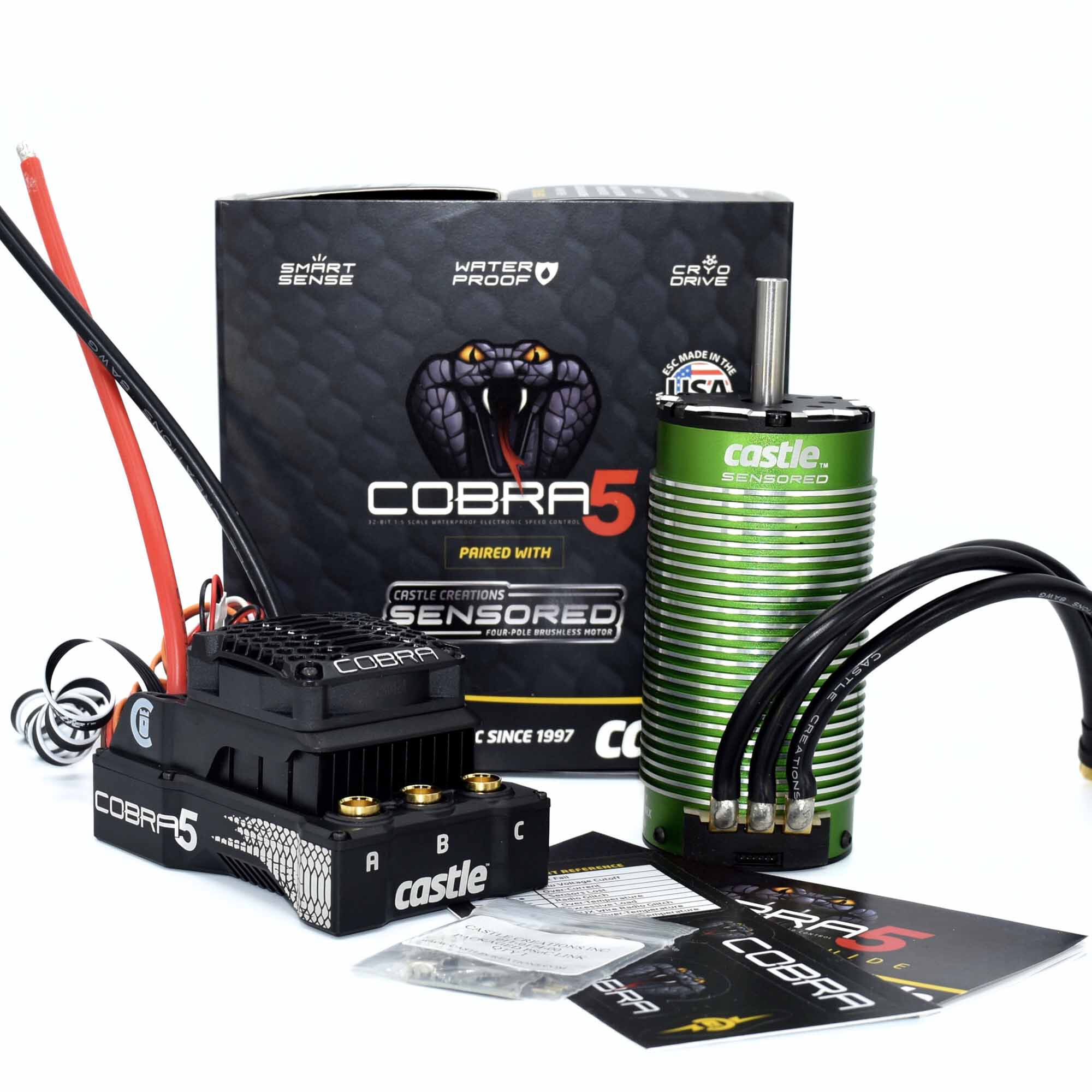 Castle Creations Cobra 5 8S ESC & 1721-1260KV Brushless Motor Combo