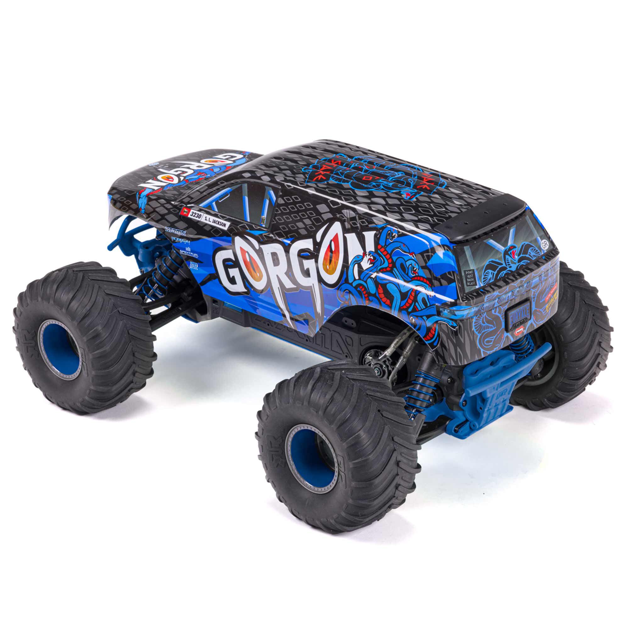 ARRMA 1/10 GORGON 2WD RTR Brushed Monster Truck, Blue
