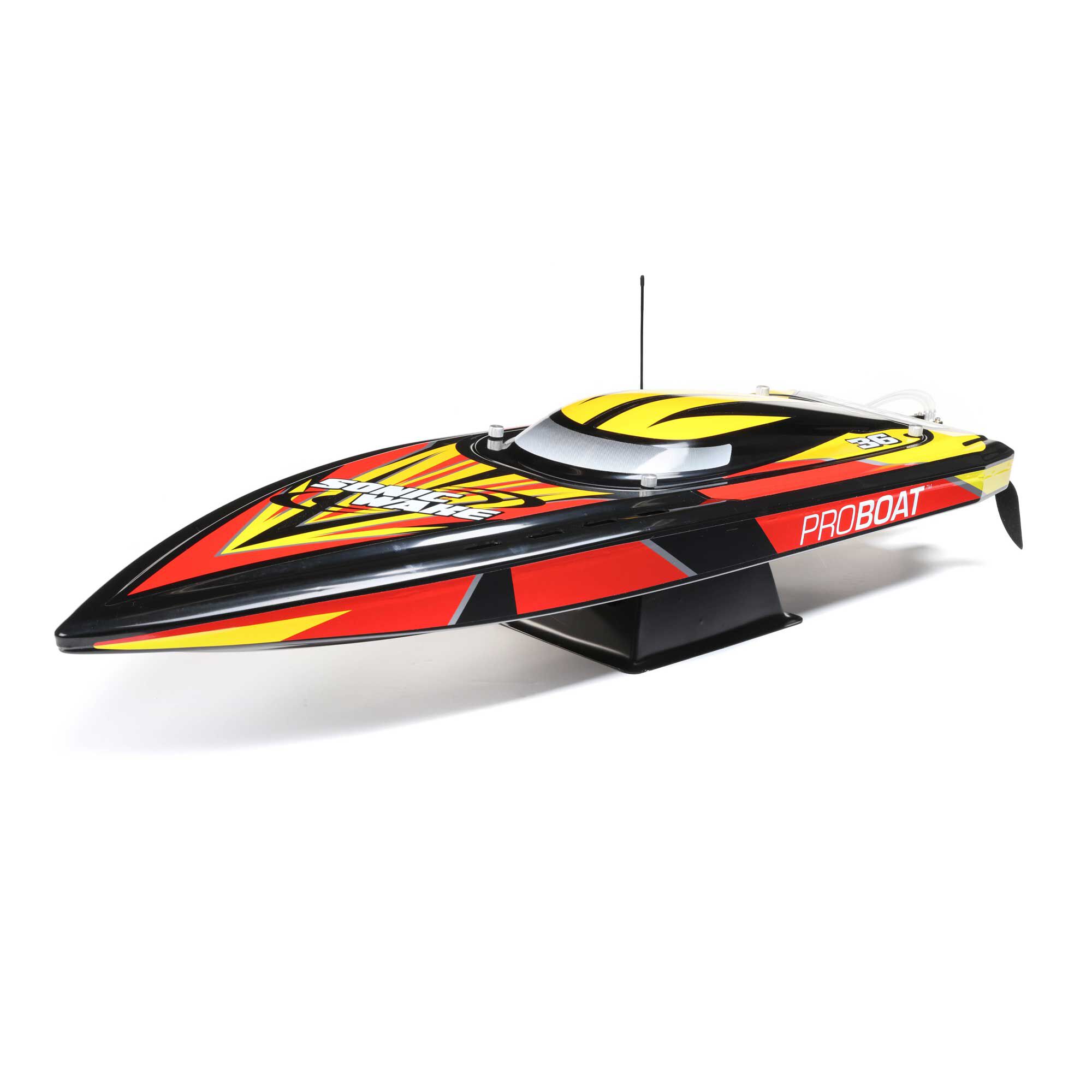 Pro Boat Sonicwake V2 36" Self-Righting Brushless Deep-V RTR, Black