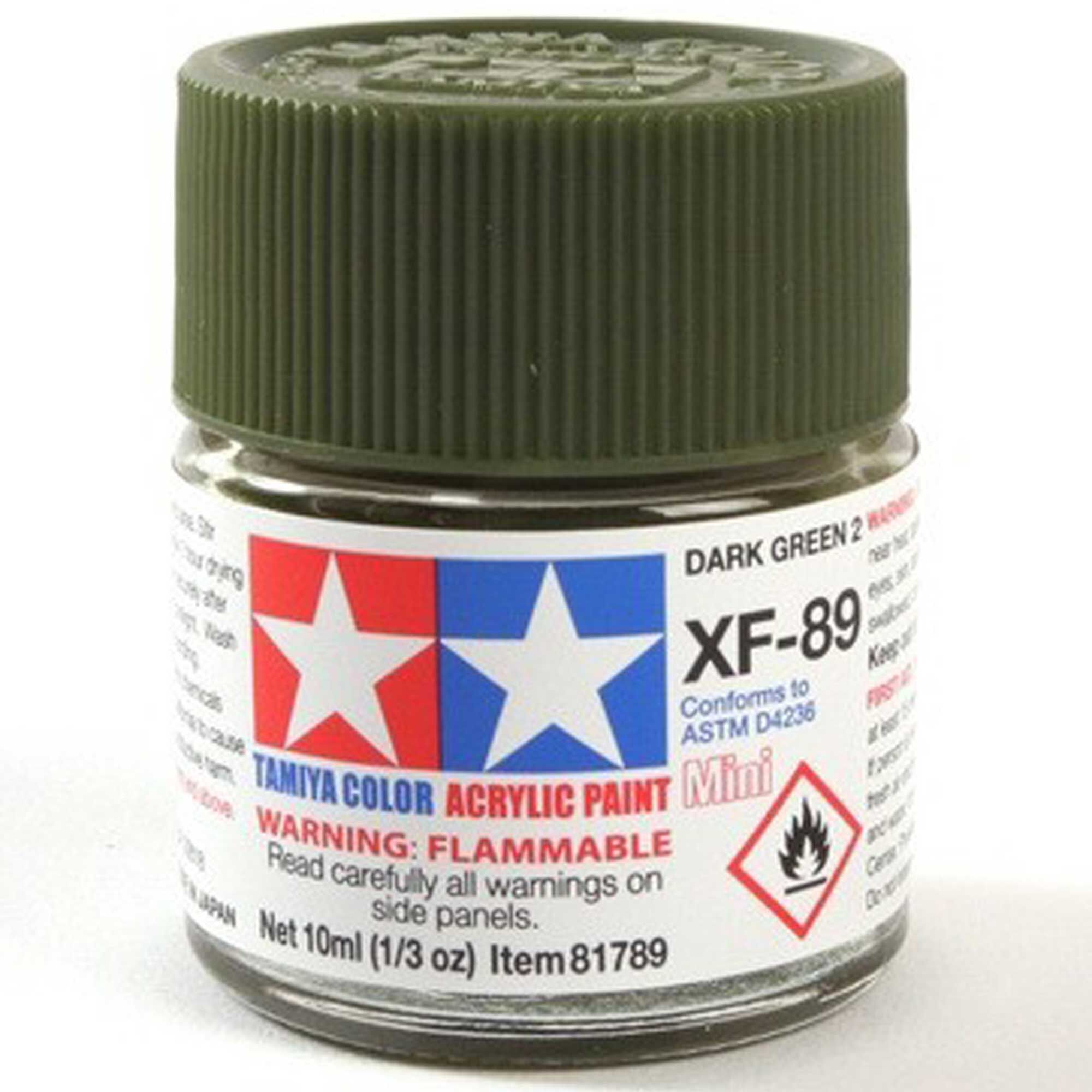 Tamiya Acrylic Mini XF-89 Dark Green 10ml Bottle (2)