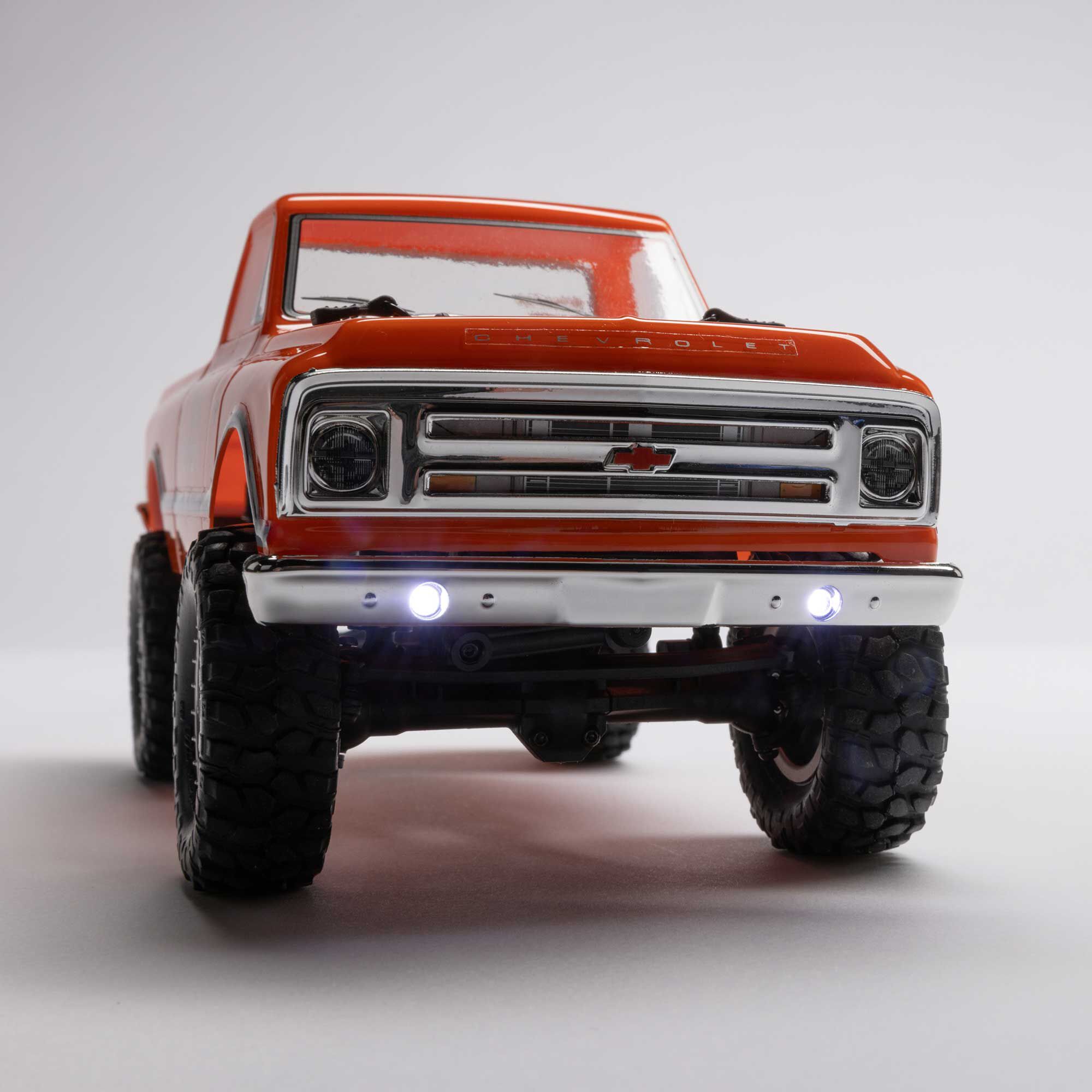 Axial 1/24 SCX24 1967 Chevrolet C10 4X4 RTR Brushed Rock Crawler (Battery & Charger Included), Orange