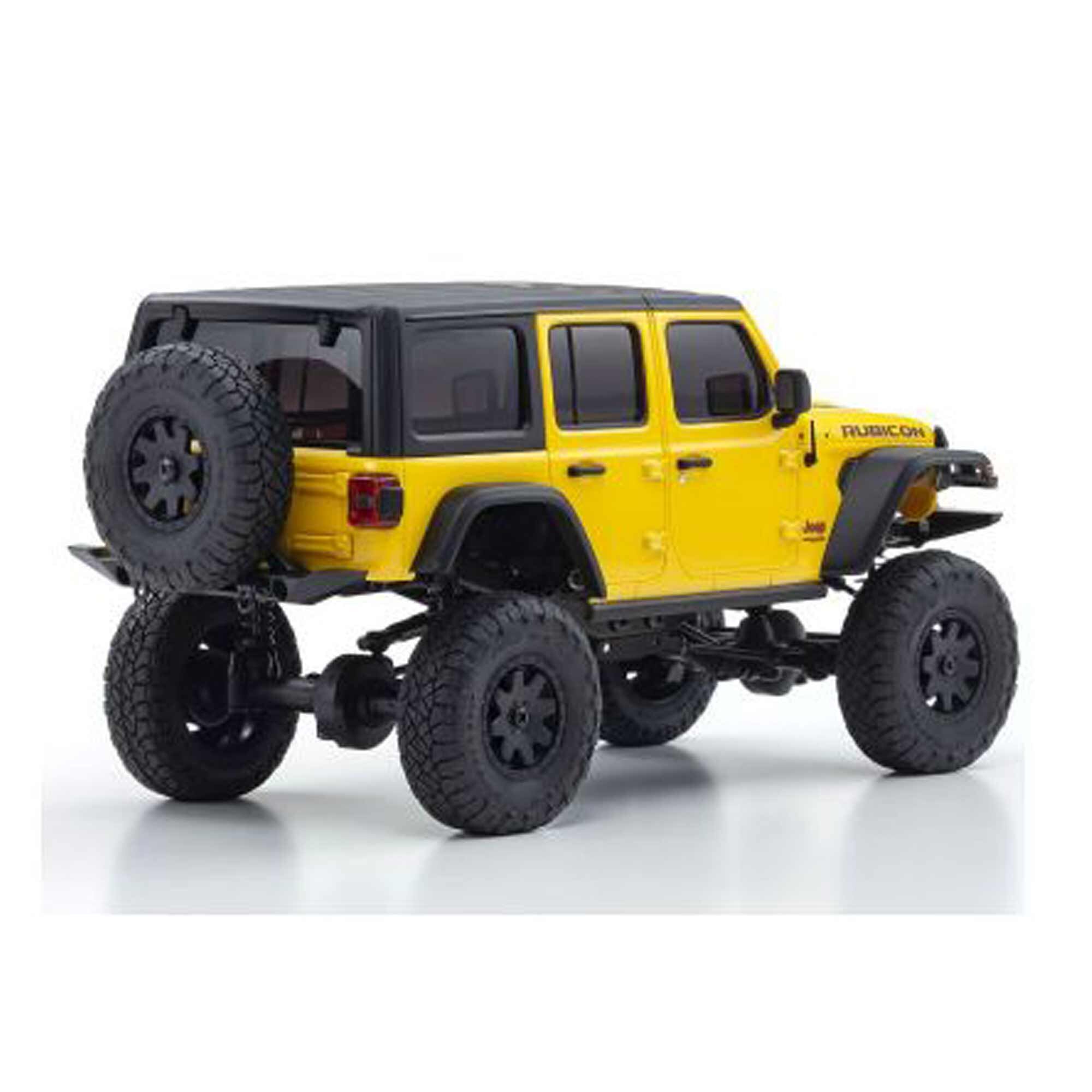 Kyosho 1/28 Jeep Wrangler Unlimited Rubicon MINI-Z 4x4 Crawler RTR, Yellow