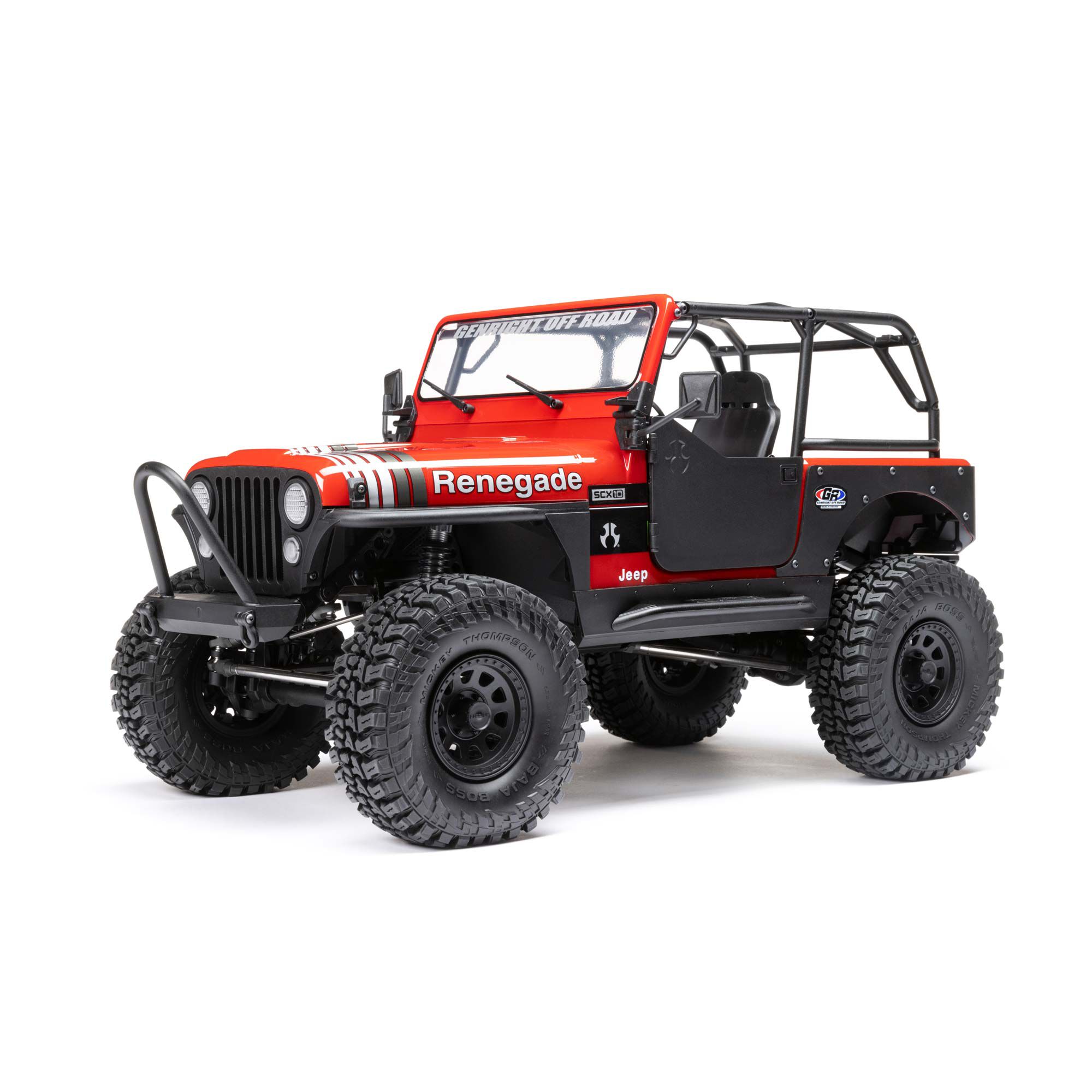 Axial 1/10 SCX10 III Jeep CJ-7 4X4 RTR Brushed Rock Crawler, Red