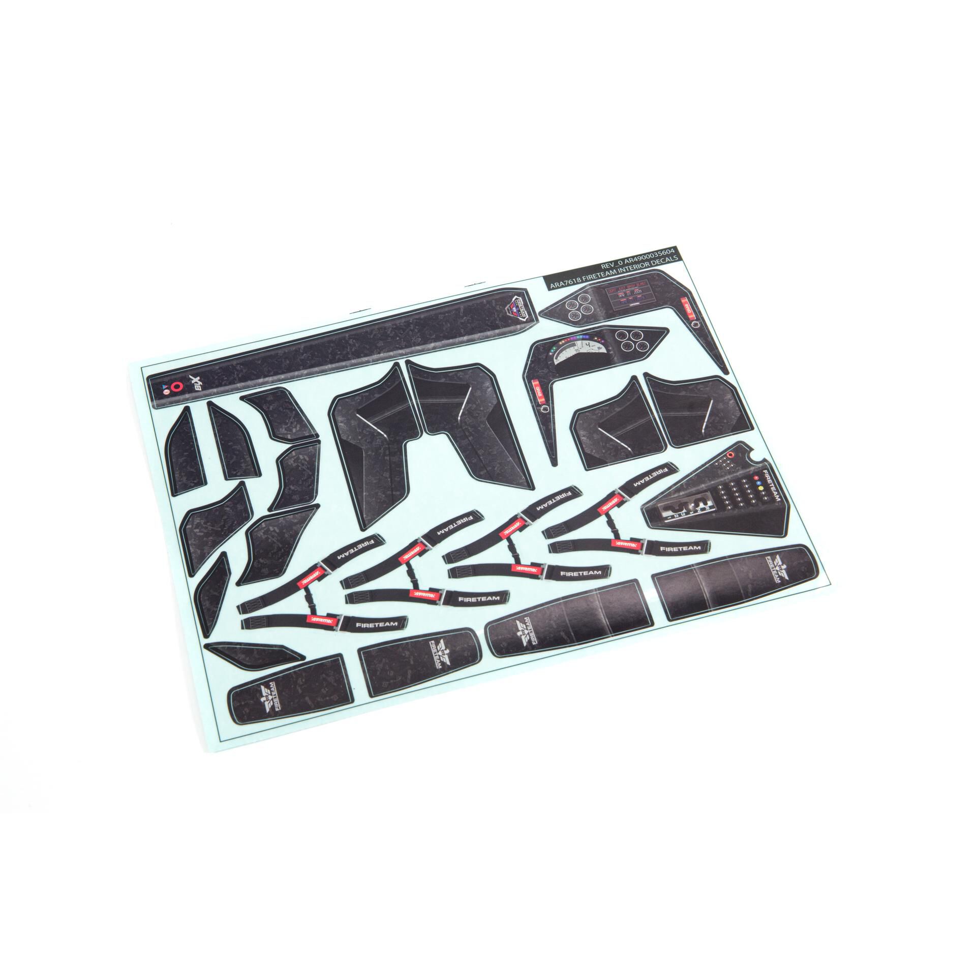 ARRMA 1/7 Inner Body, Clear: FIRETEAM