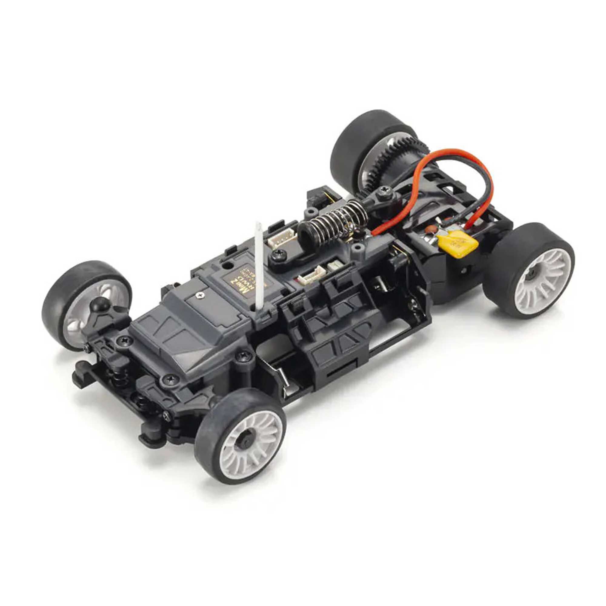 Kyosho 1/28 Chevrolet Corvette C8.R MR-04 MINI-Z RWD RTR, Guntmetal/ White